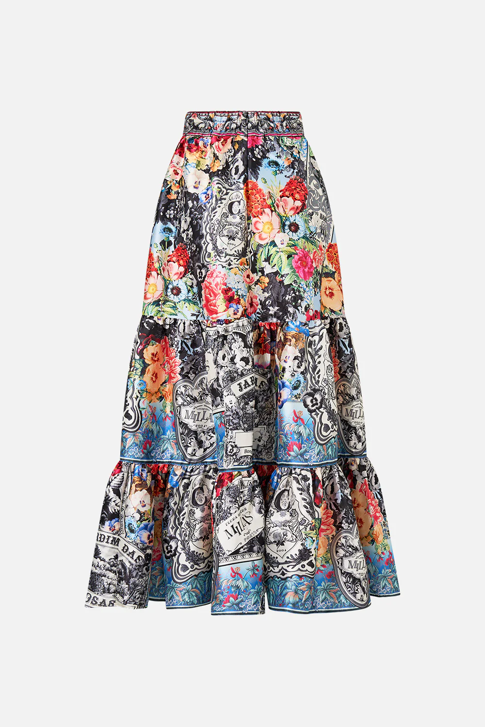 HIGH WAISTED TIERED SKIRT FLOWER SHOWERS - Image 3