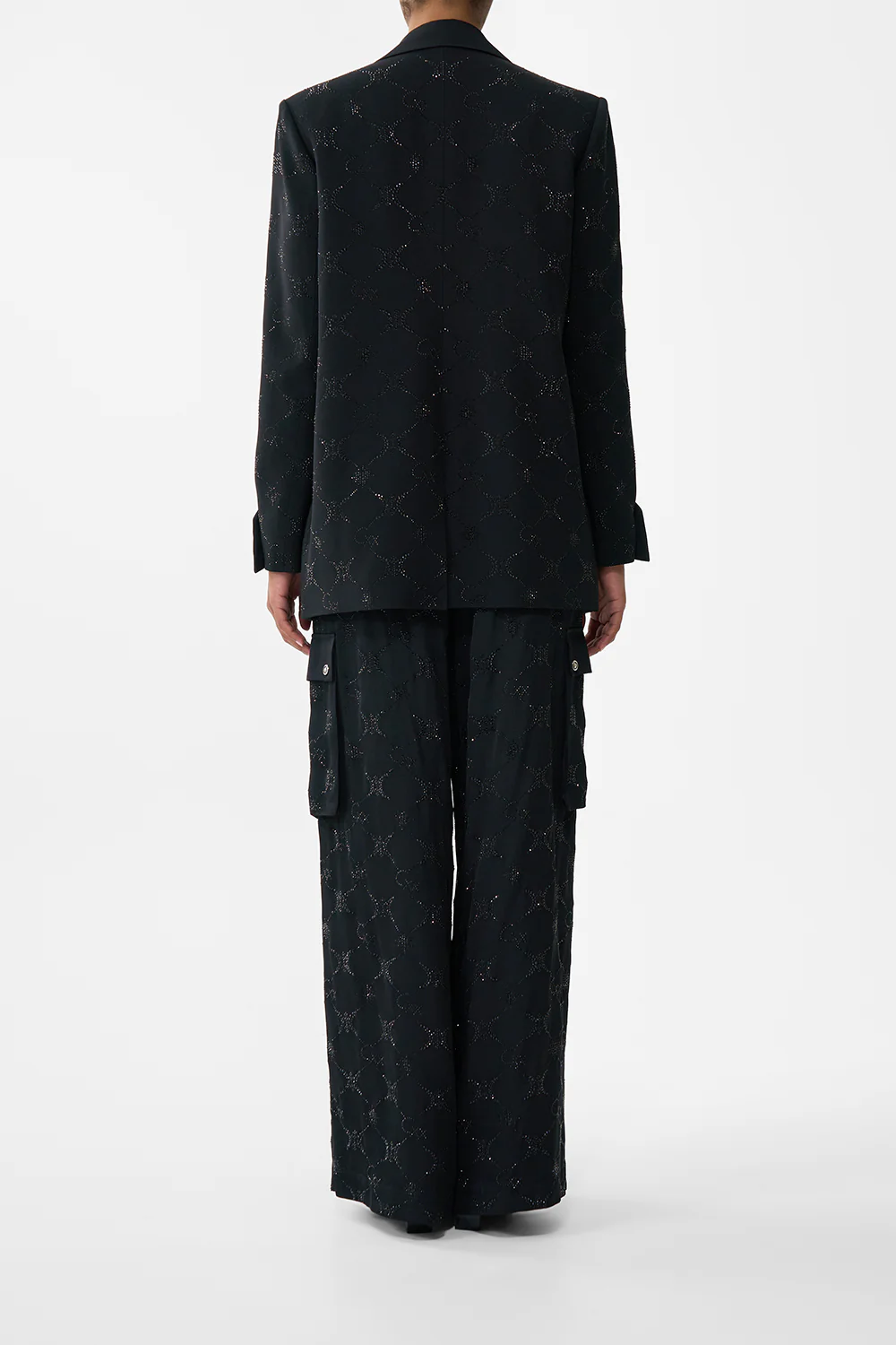WIDE LEG UTILITY PANTS SOLID BLACK - Image 2