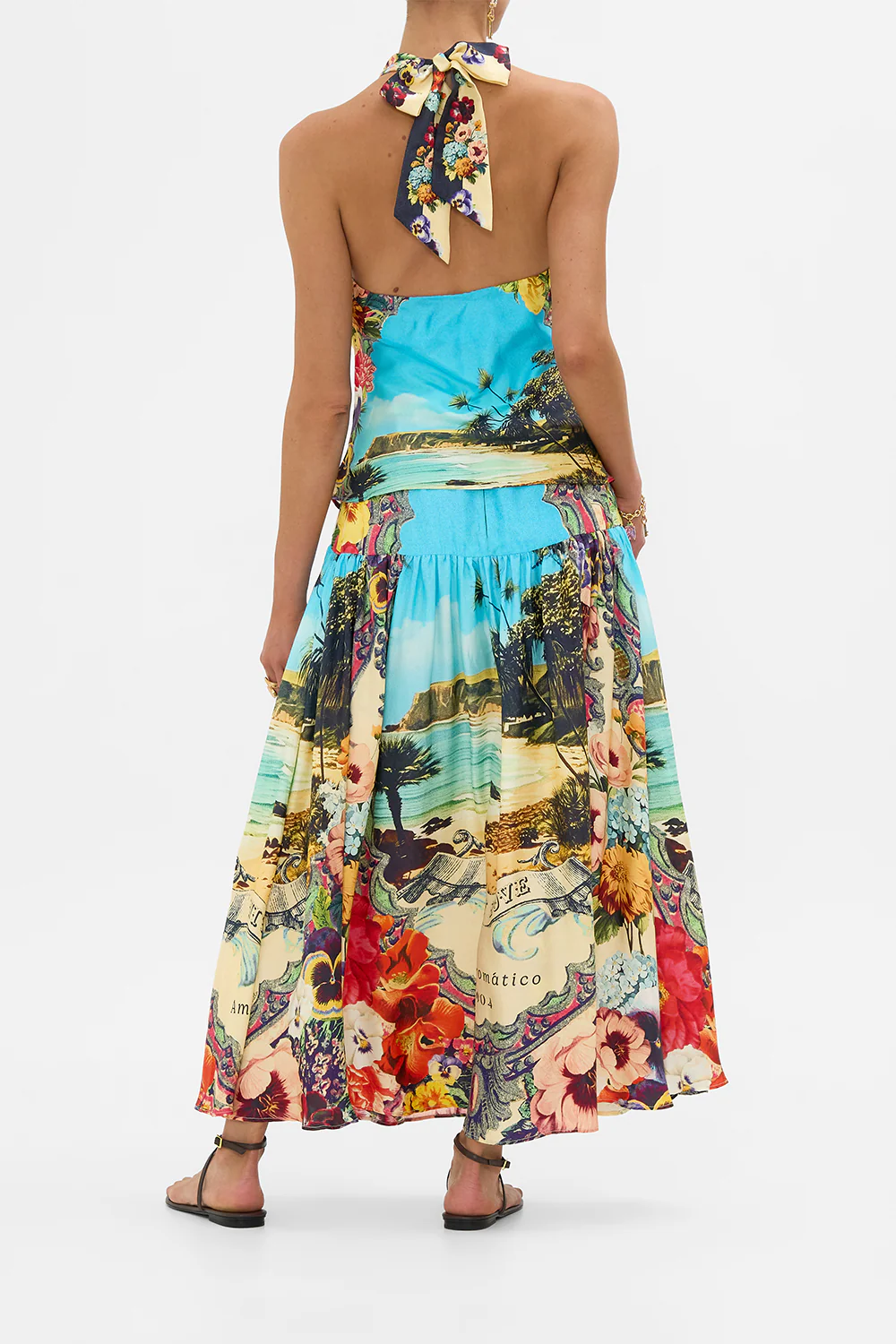 FITTED WAIST GATHERED SKIRT BATHING BOMBSHELL - Image 2