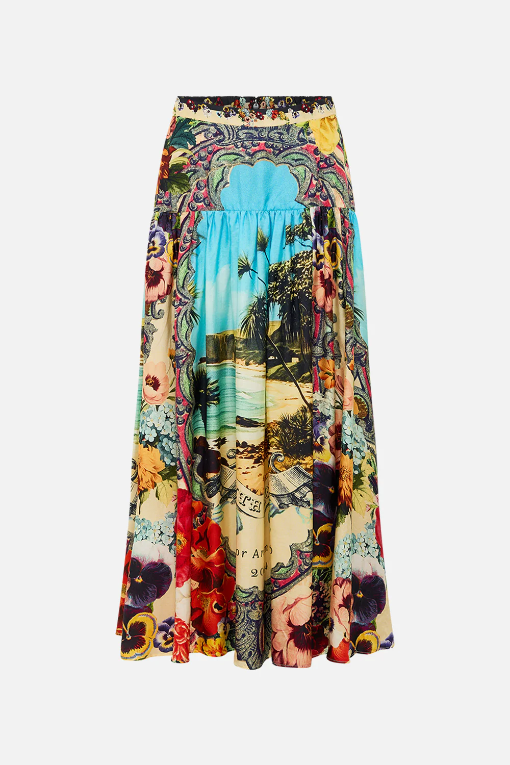 FITTED WAIST GATHERED SKIRT BATHING BOMBSHELL - Image 3