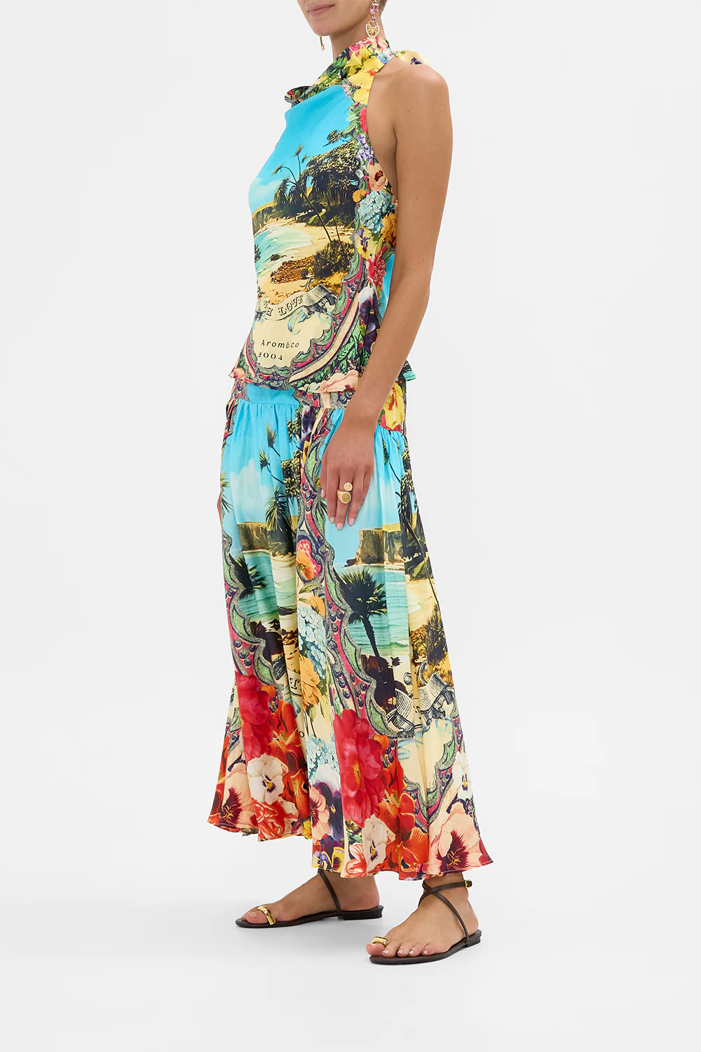 FITTED WAIST GATHERED SKIRT BATHING BOMBSHELL - Image 4
