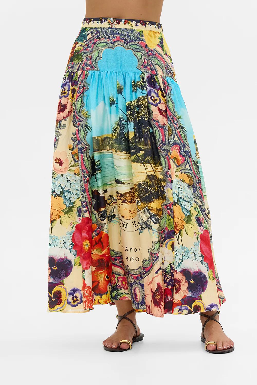 FITTED WAIST GATHERED SKIRT BATHING BOMBSHELL - Image 5