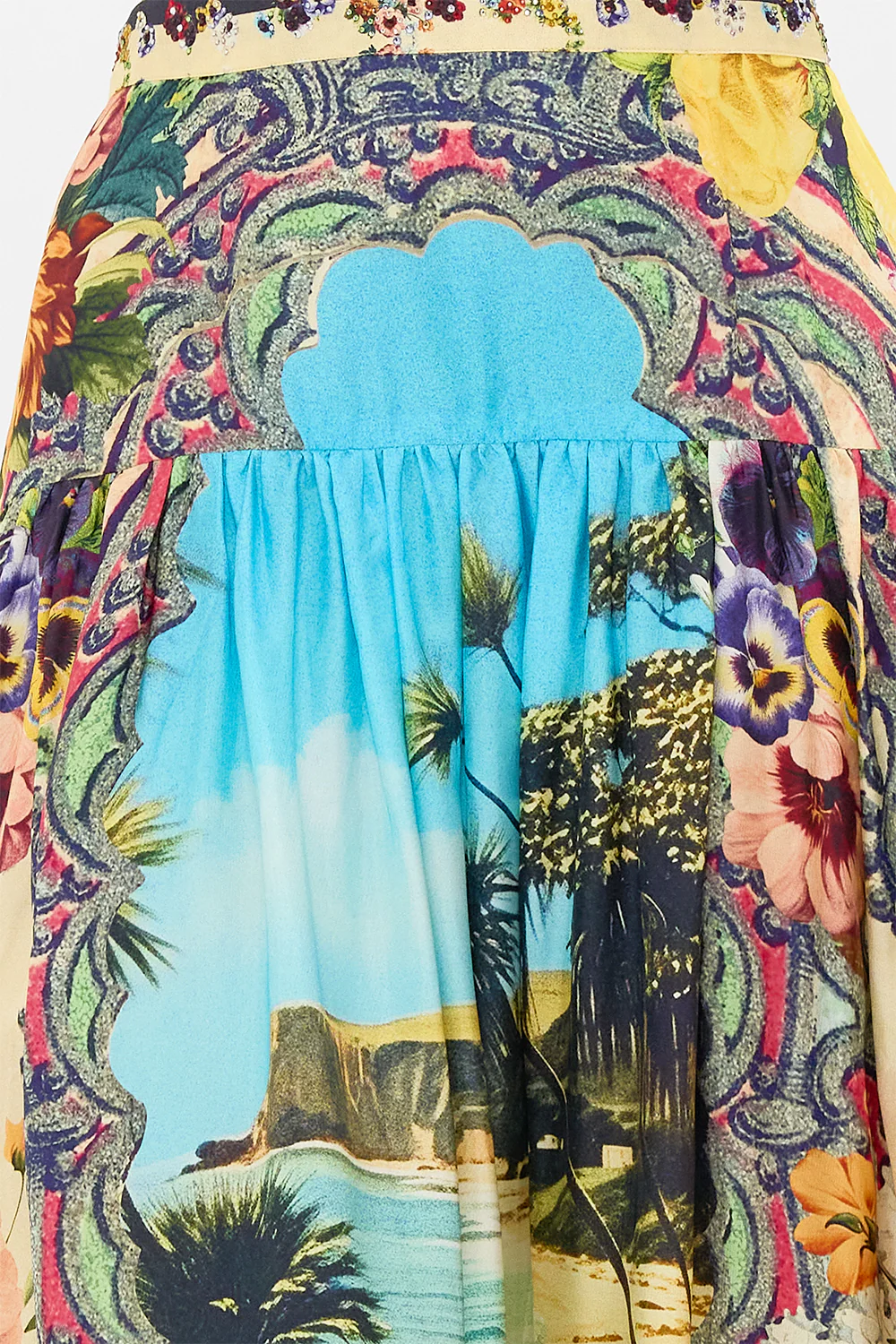 FITTED WAIST GATHERED SKIRT BATHING BOMBSHELL - Image 6