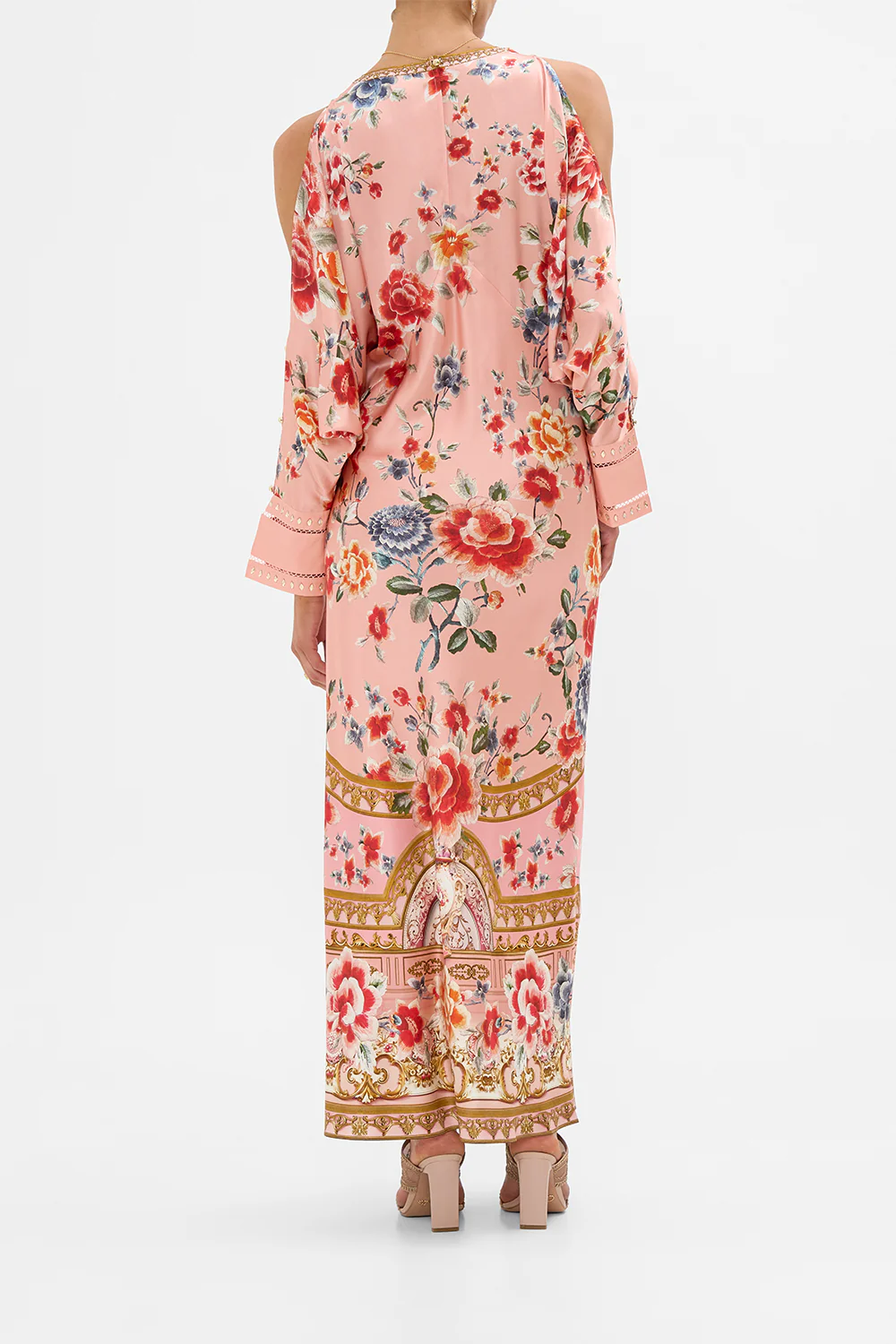 PLUNGE NECK DRAPED SHOULDER DRESS MAJESTIC MILLA - Image 2