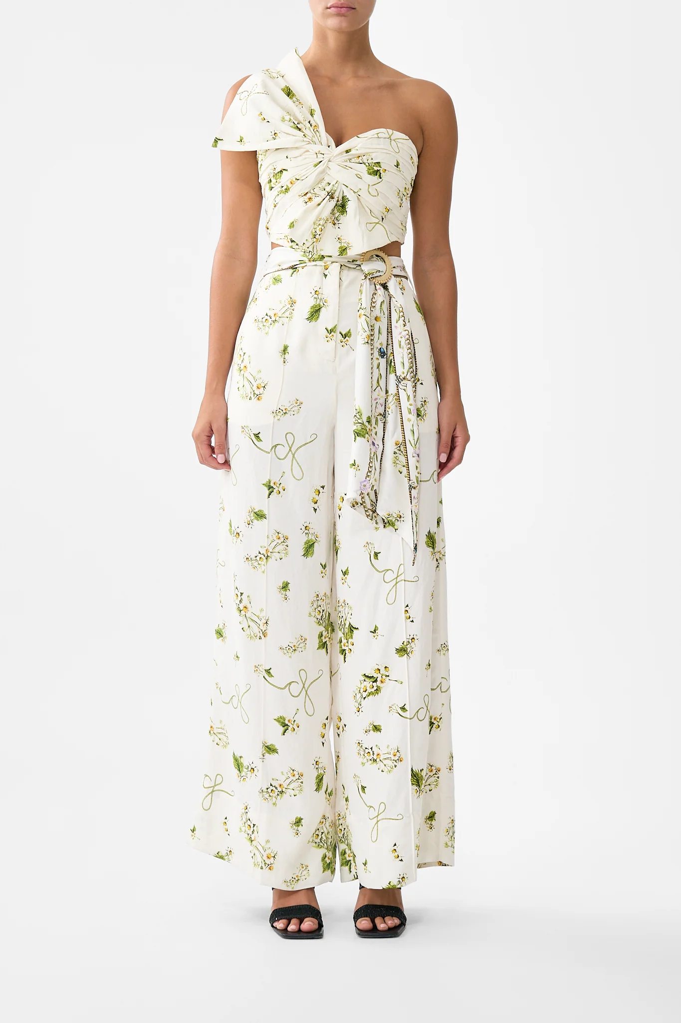 ASYMMETRIC BOW TOP BOTANICAL UTOPIA