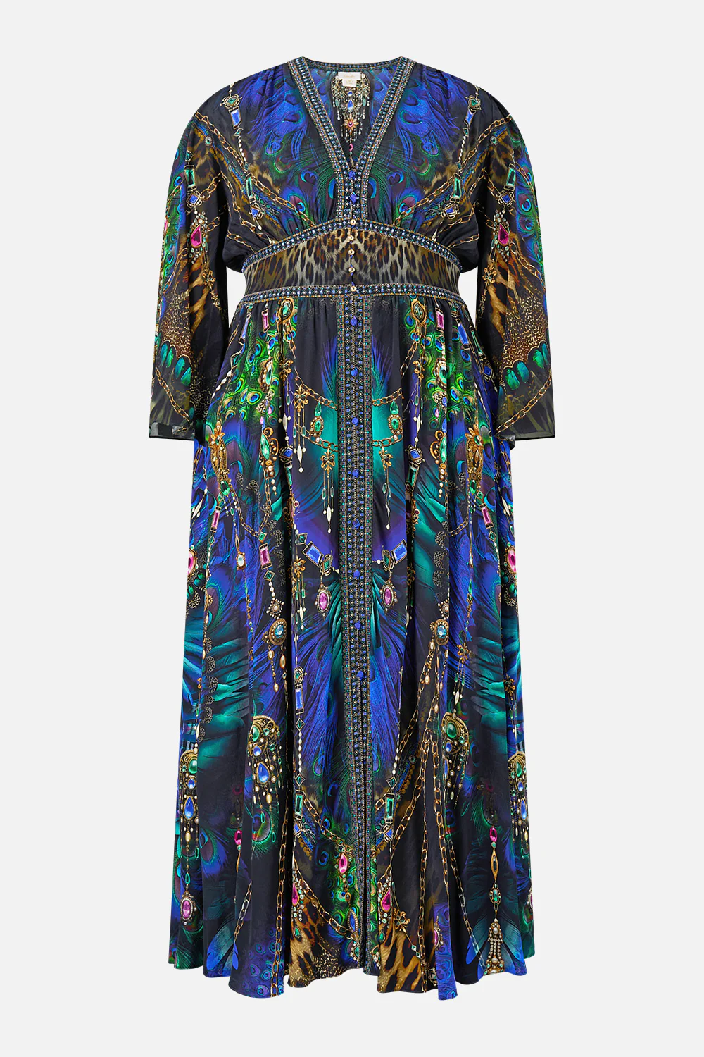 KIMONO SLEEVE DRESS WITH SHIRRING DETAIL DOMINICAN DECADENCE - Image 11