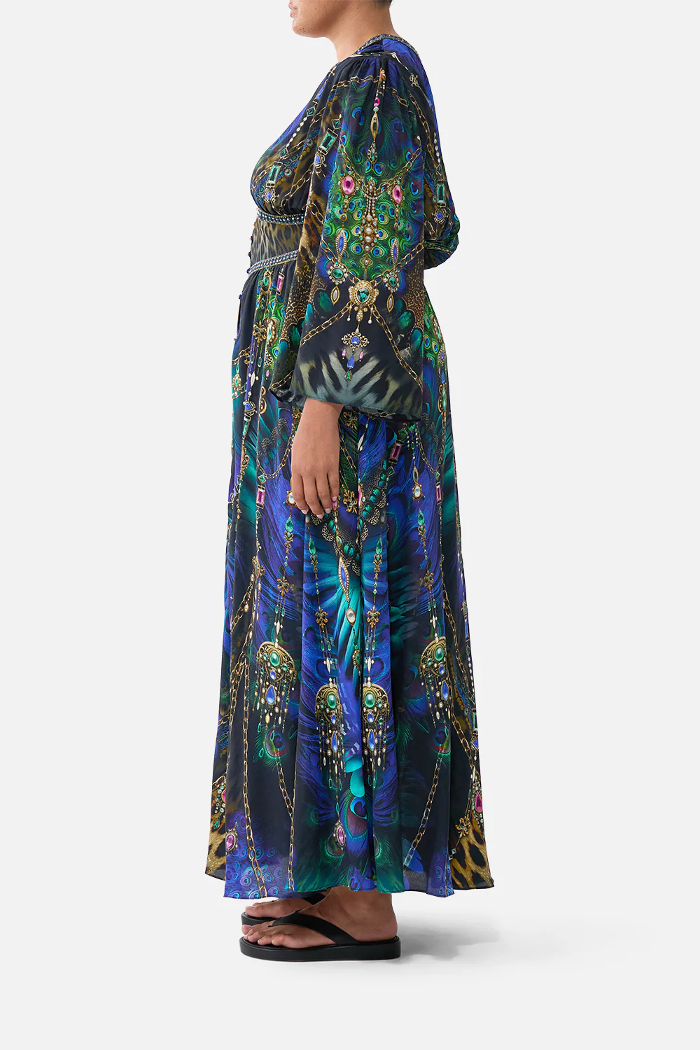 KIMONO SLEEVE DRESS WITH SHIRRING DETAIL DOMINICAN DECADENCE - Image 12