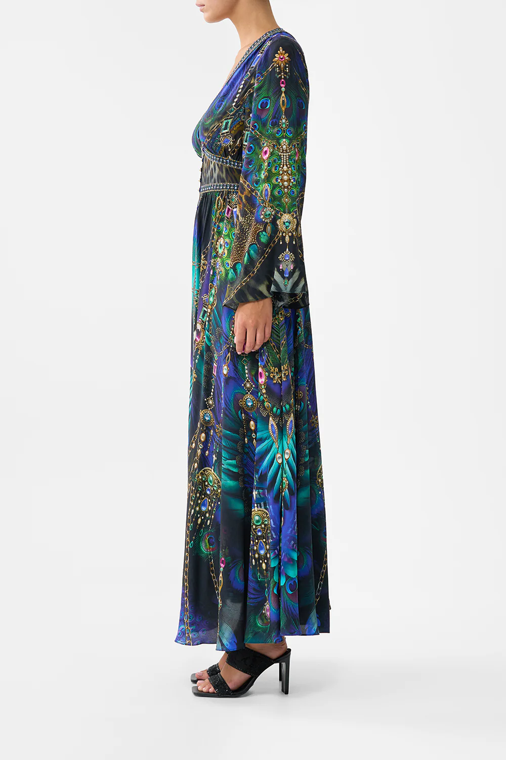 KIMONO SLEEVE DRESS WITH SHIRRING DETAIL DOMINICAN DECADENCE - Image 4