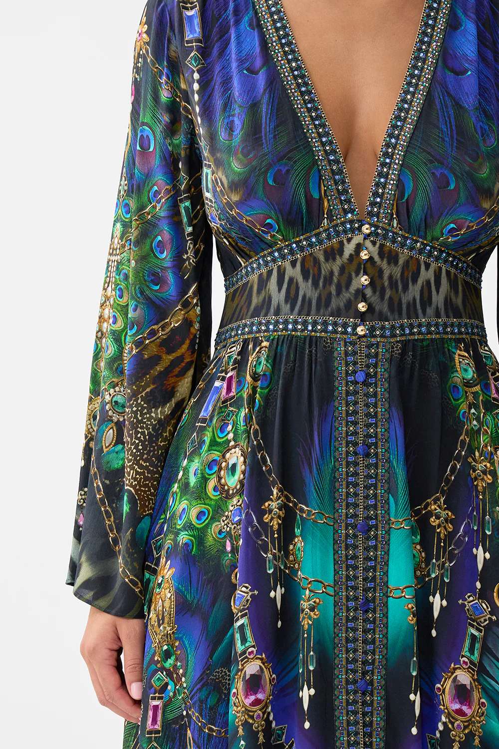 KIMONO SLEEVE DRESS WITH SHIRRING DETAIL DOMINICAN DECADENCE - Image 6