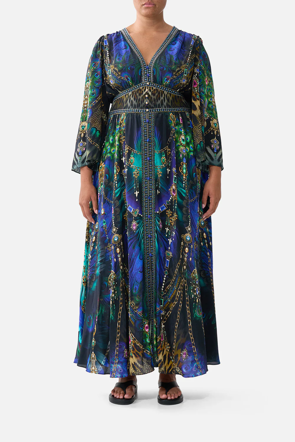 KIMONO SLEEVE DRESS WITH SHIRRING DETAIL DOMINICAN DECADENCE - Image 9