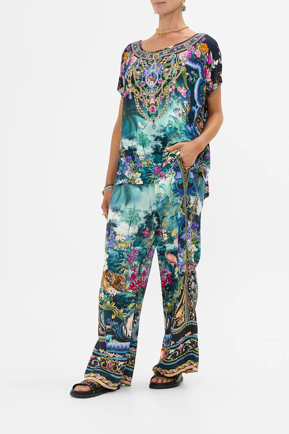 STRAIGHT LEG PANT BASKED IN BAROQUE - Image 4