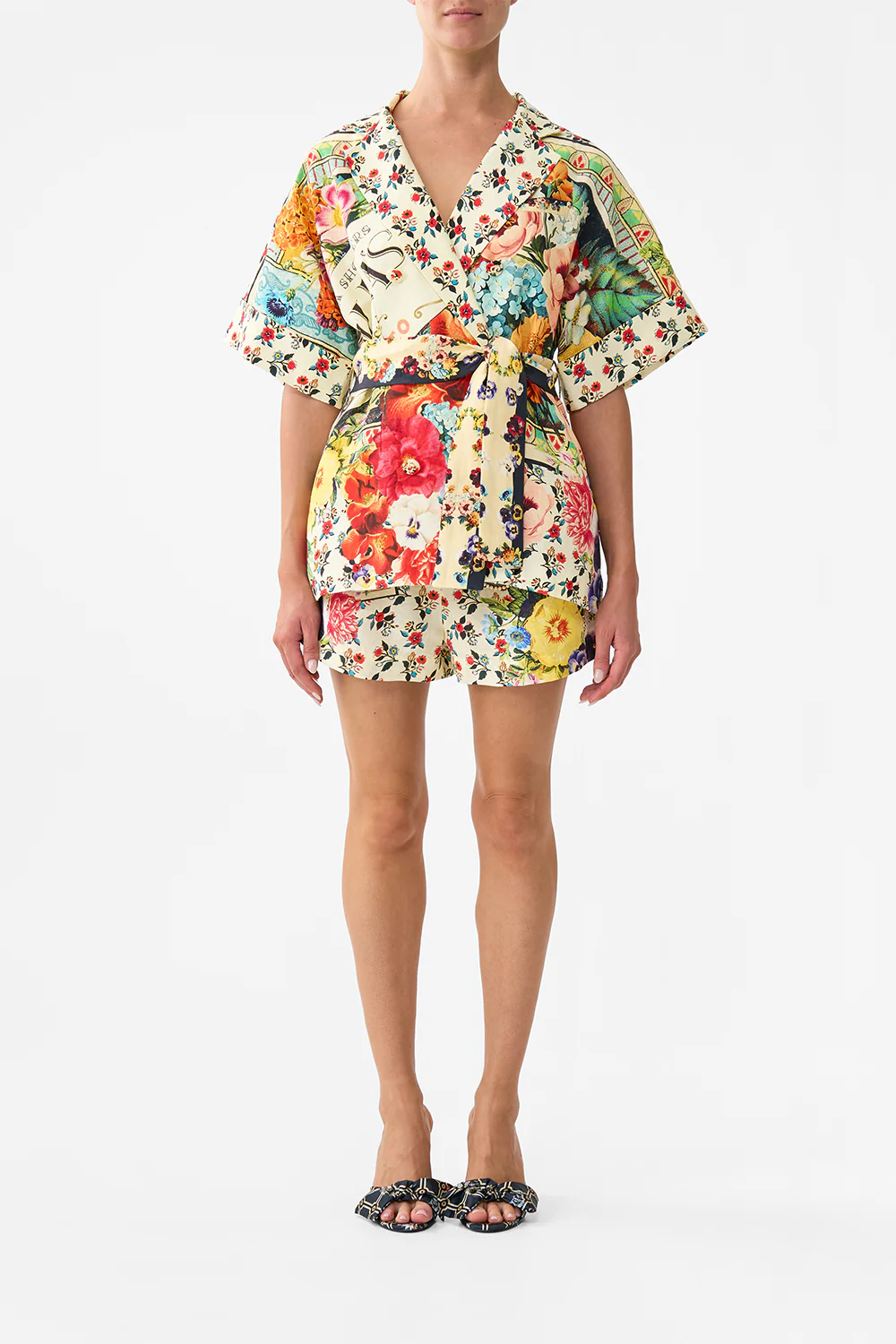 DOUBLE BREASTED SHORT SLEEVE JACKET AROMATIC AMOR