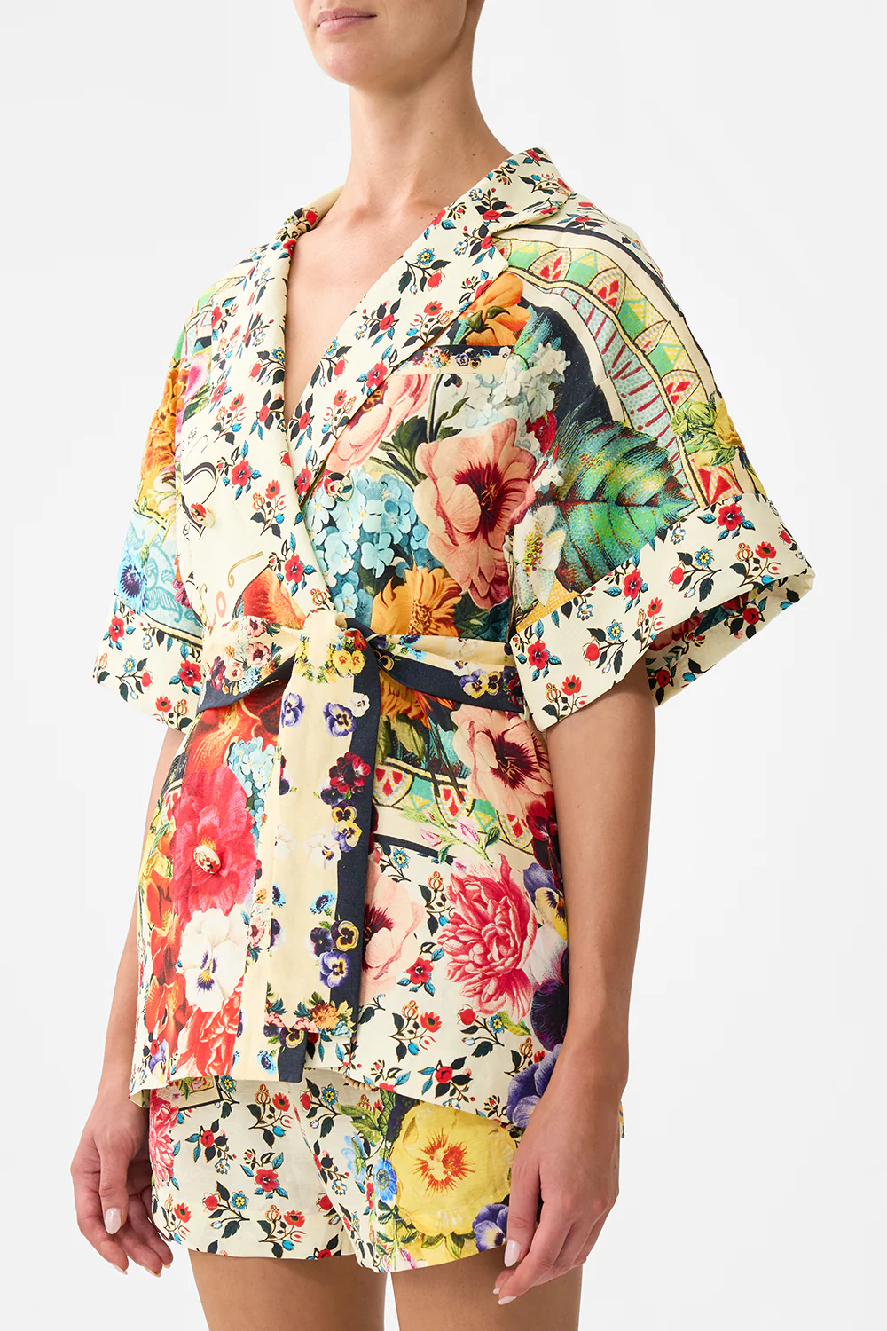 DOUBLE BREASTED SHORT SLEEVE JACKET AROMATIC AMOR - Image 5
