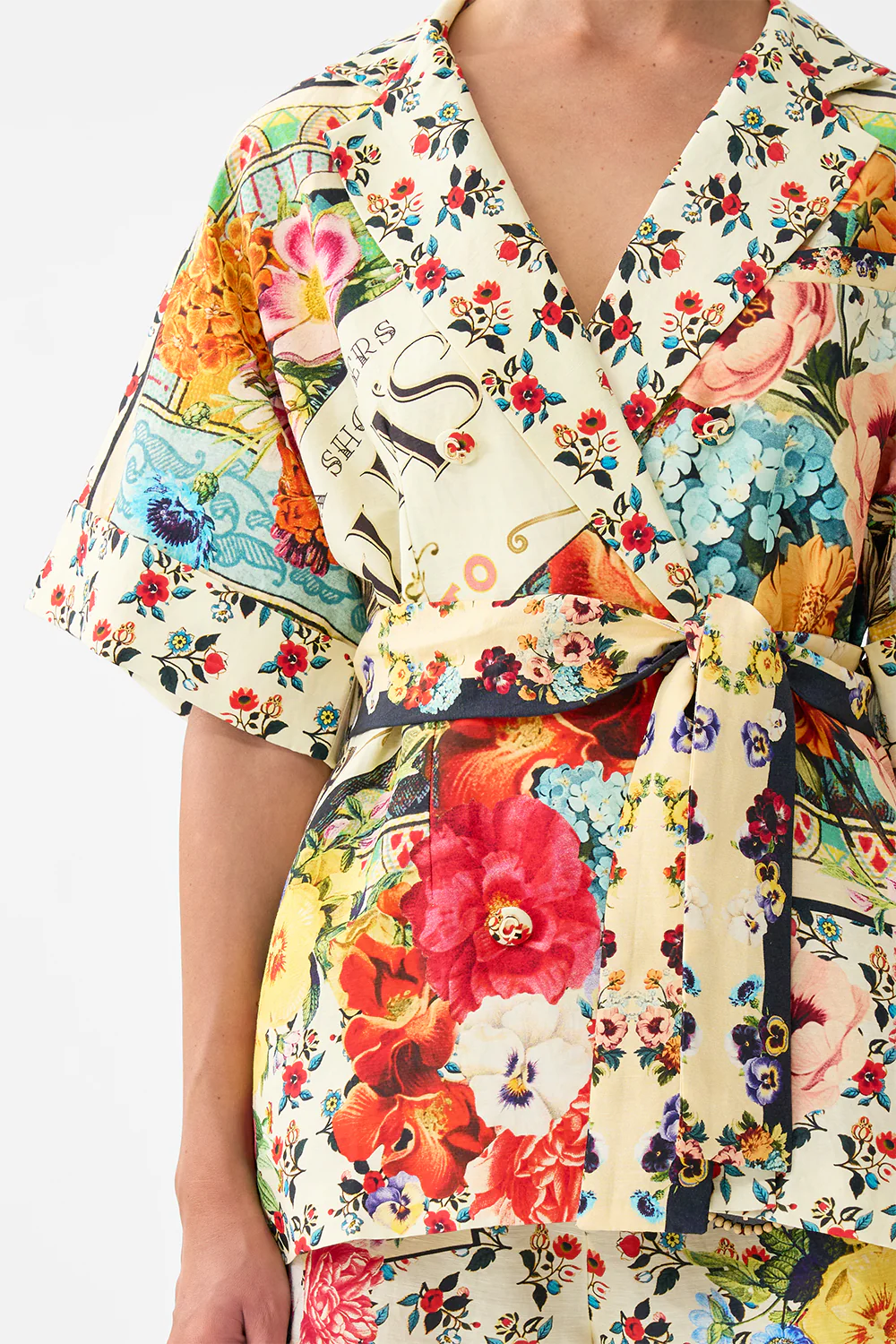 DOUBLE BREASTED SHORT SLEEVE JACKET AROMATIC AMOR - Image 6
