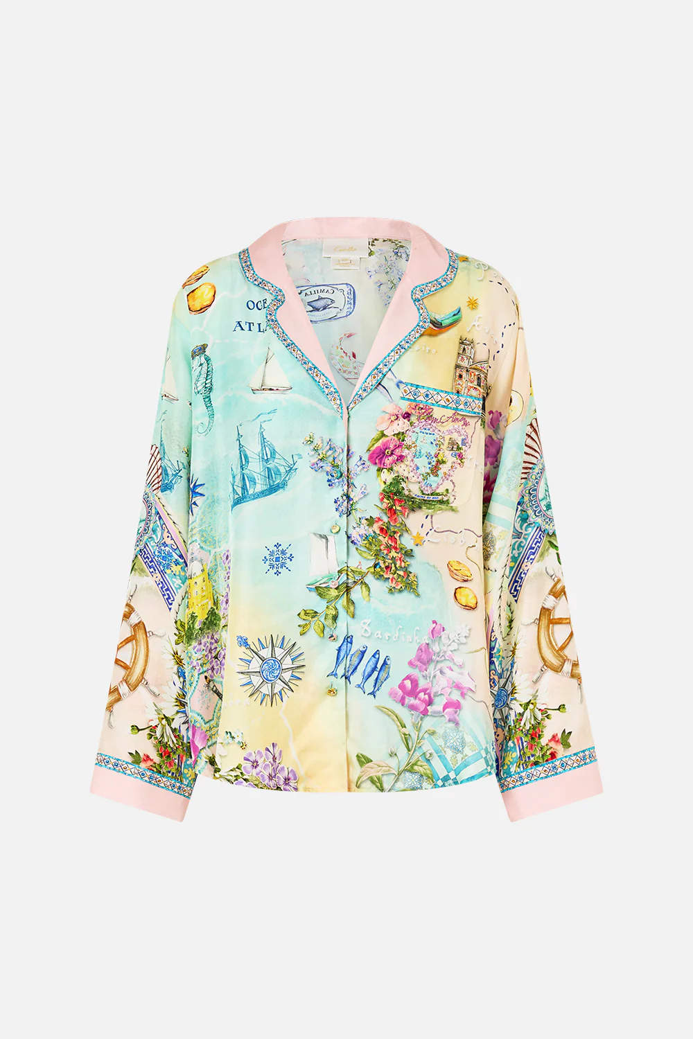 BOXY PYJAMA SHIRT JUST COASTING - Image 3