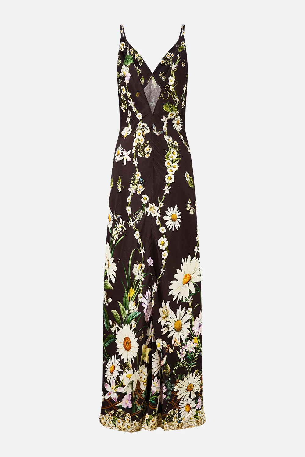 V NECK FULL LENGTH BIAS SLIP DRESS DISH IT, DAISY - Image 7
