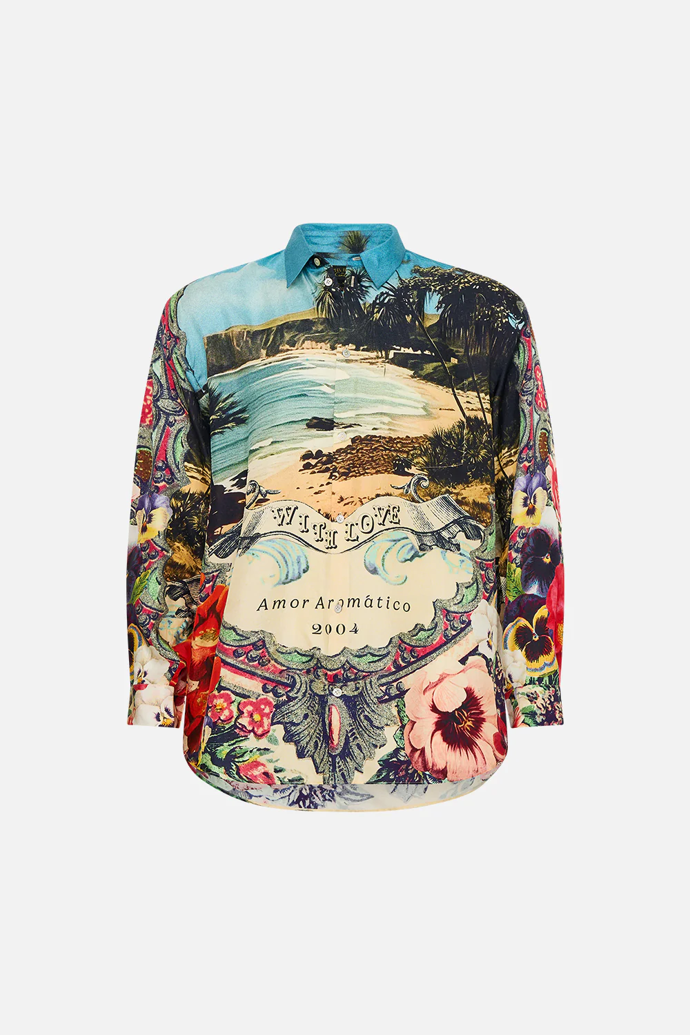 LONG SLEEVE OVERSIZED SHIRT BATHING BOMBSHELL - Image 3