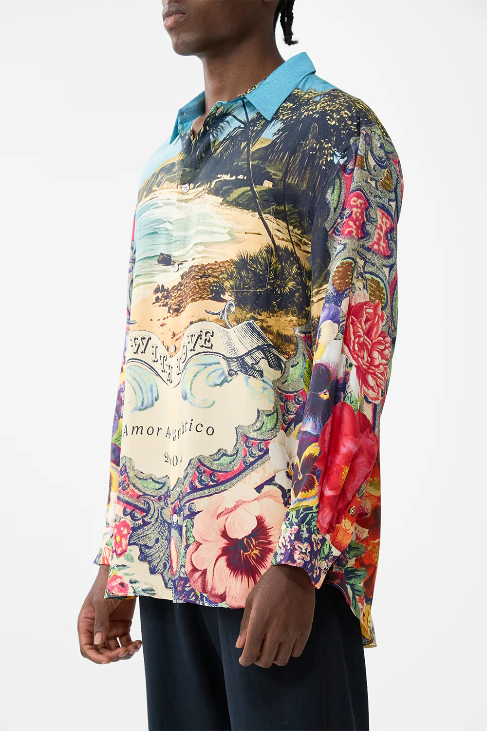 LONG SLEEVE OVERSIZED SHIRT BATHING BOMBSHELL - Image 5