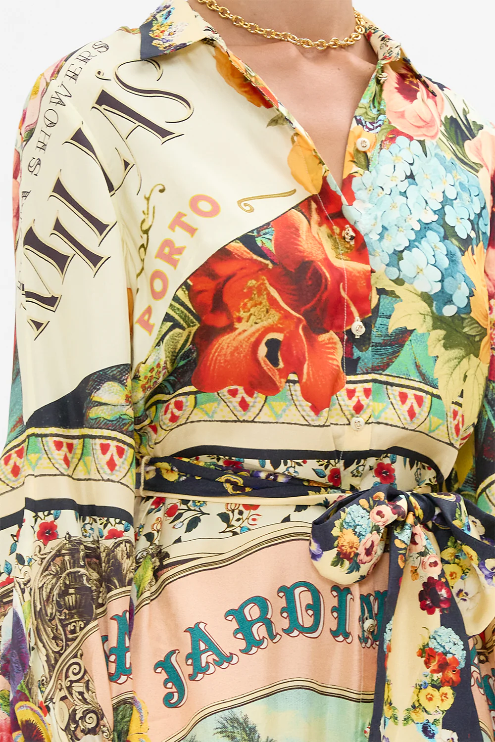 HIGH LOW MIDI SHIRT DRESS AROMATIC AMOR - Image 6