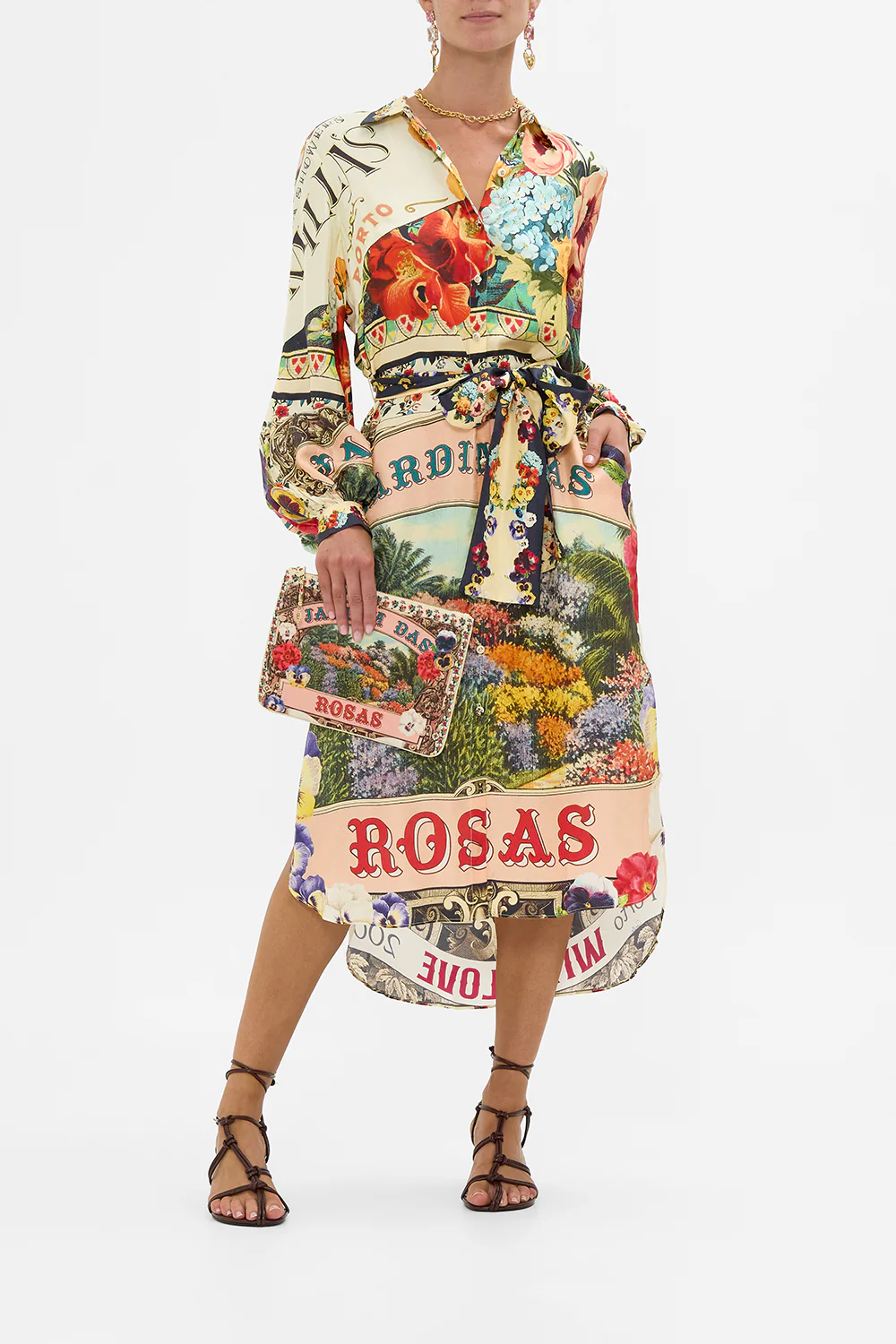 HIGH LOW MIDI SHIRT DRESS AROMATIC AMOR - Image 7