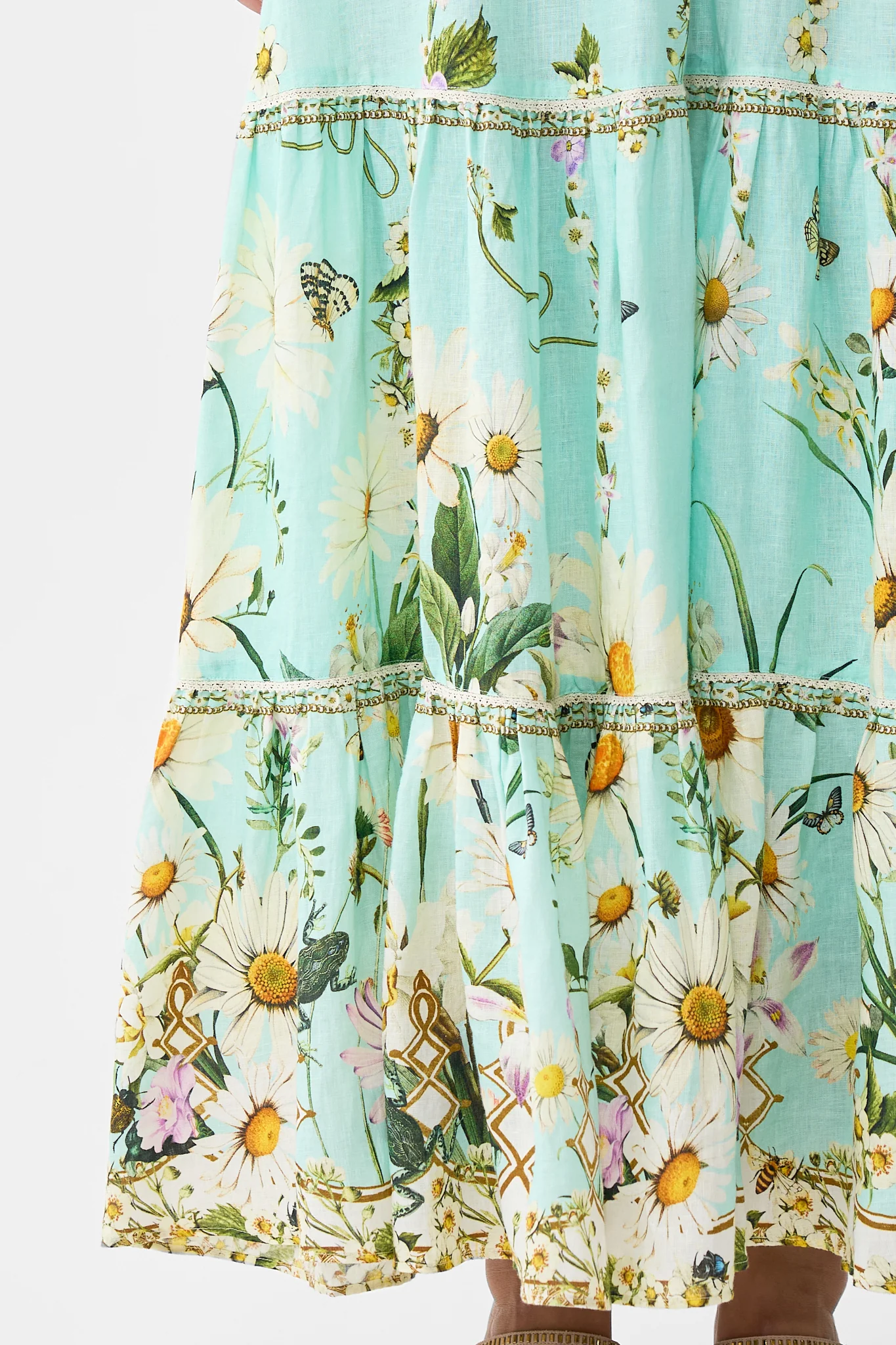 HIGH WAISTED TIERED SKIRT FLORAL FREEFALL - Image 7