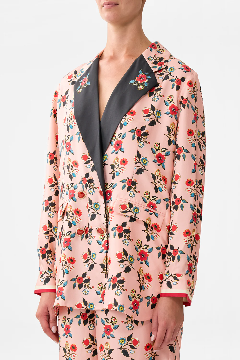 DOUBLE BREASTED SOFT JACKET PINK PORTO - Image 5