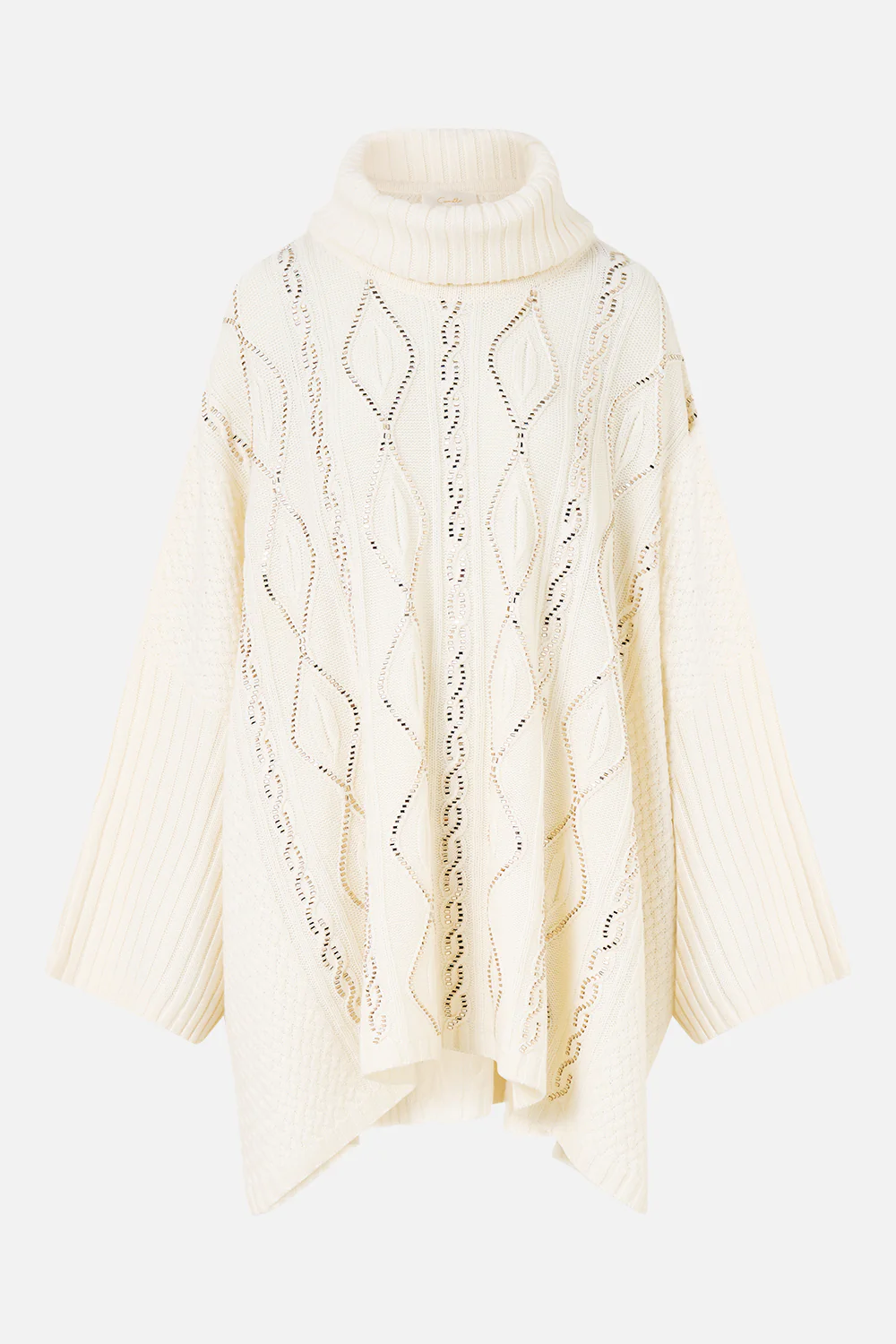 ROLL NECK KNIT JUMPER SOLID IVORY - Image 3