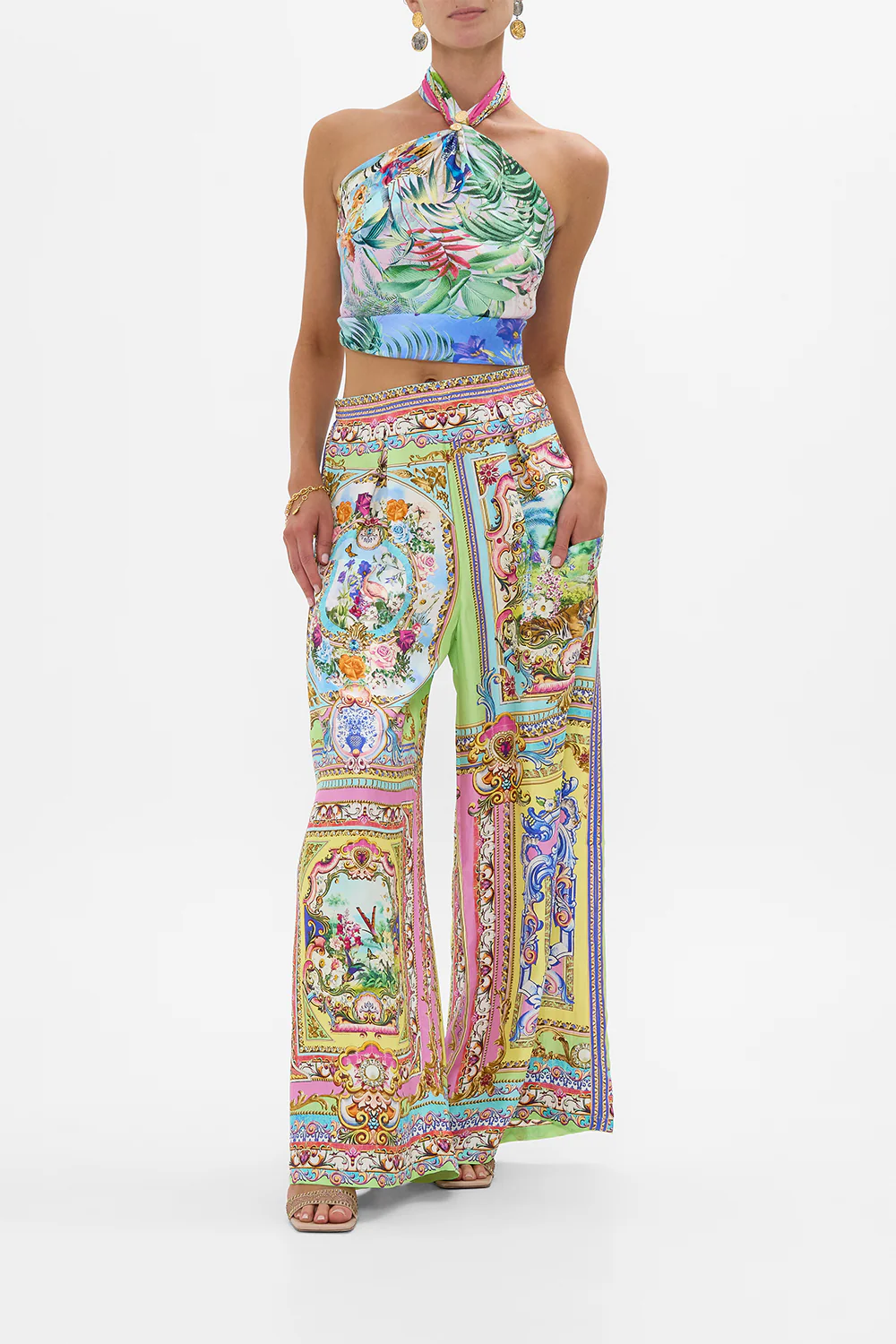 WIDE LEG TROUSER WITH FRONT POCKETS SPIRIT OF SANTA MARIA