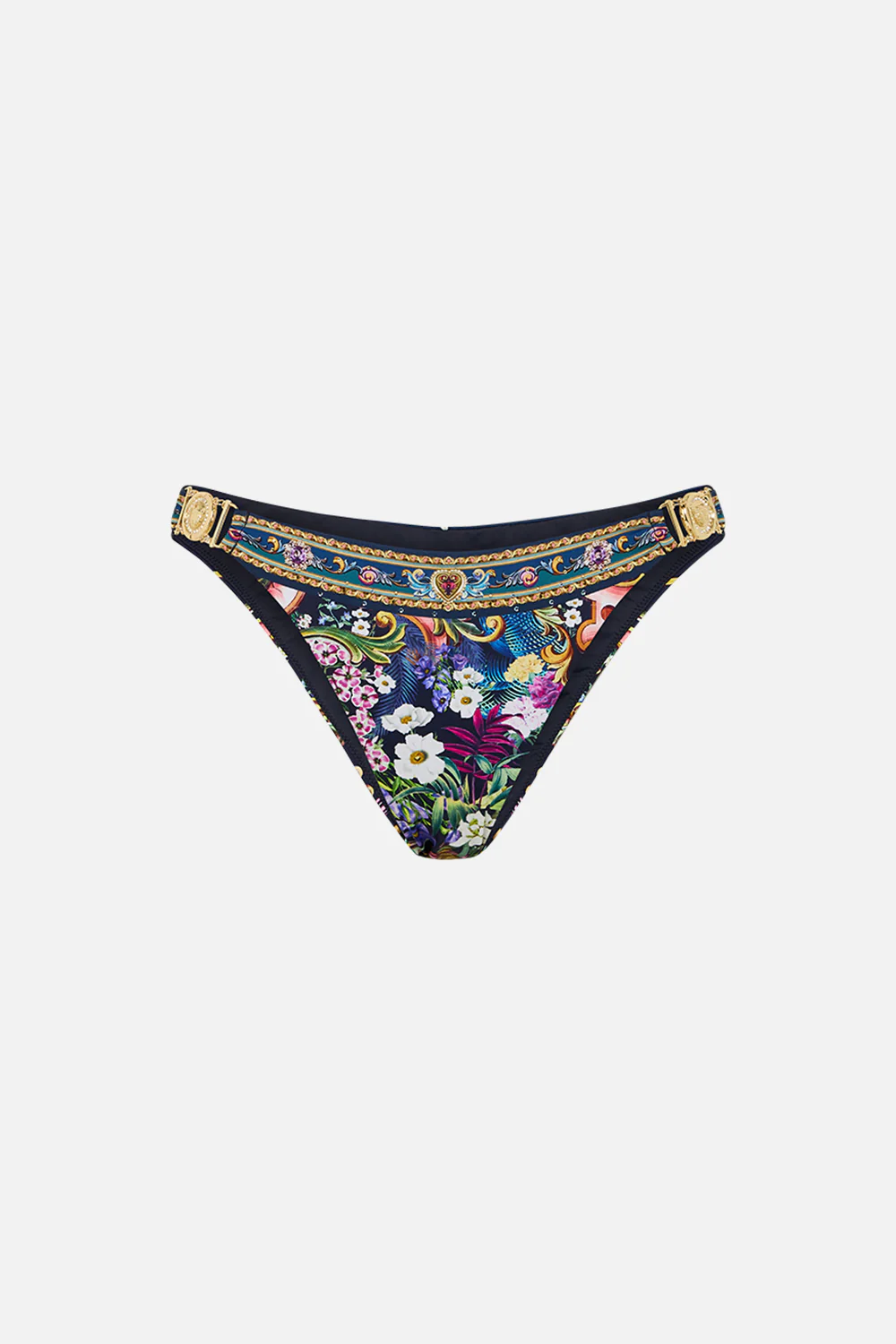 REGULAR BIKINI BOTTOM WITH SIDE TRIM BASKED IN BAROQUE - Image 3