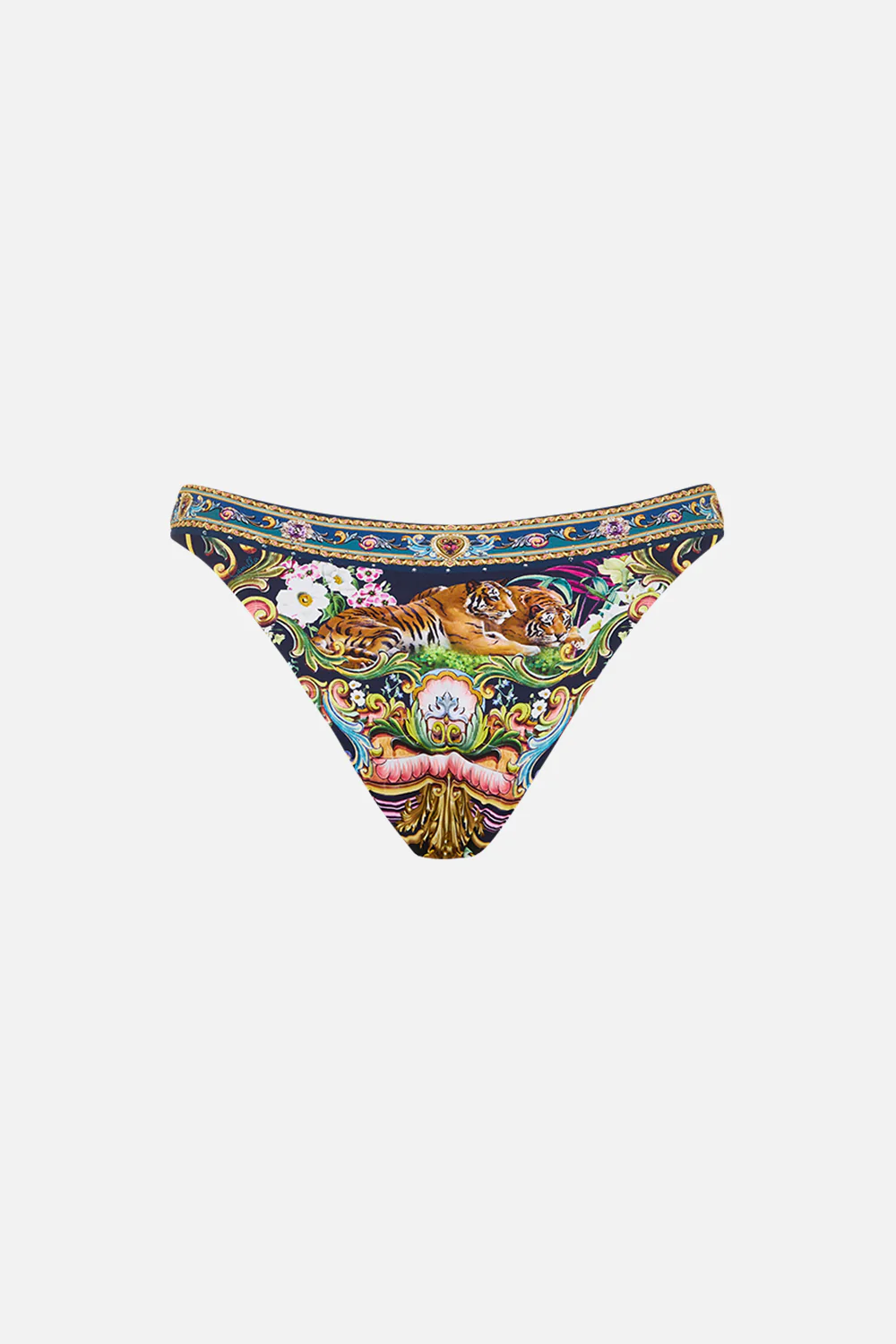 REGULAR BIKINI BOTTOM WITH SIDE TRIM BASKED IN BAROQUE - Image 6