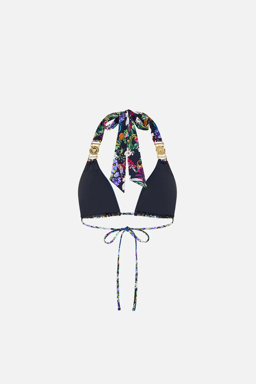 STRAP TRIM BIKINI TOP WITH THICK NECK TIE BASKED IN BAROQUE - Image 6