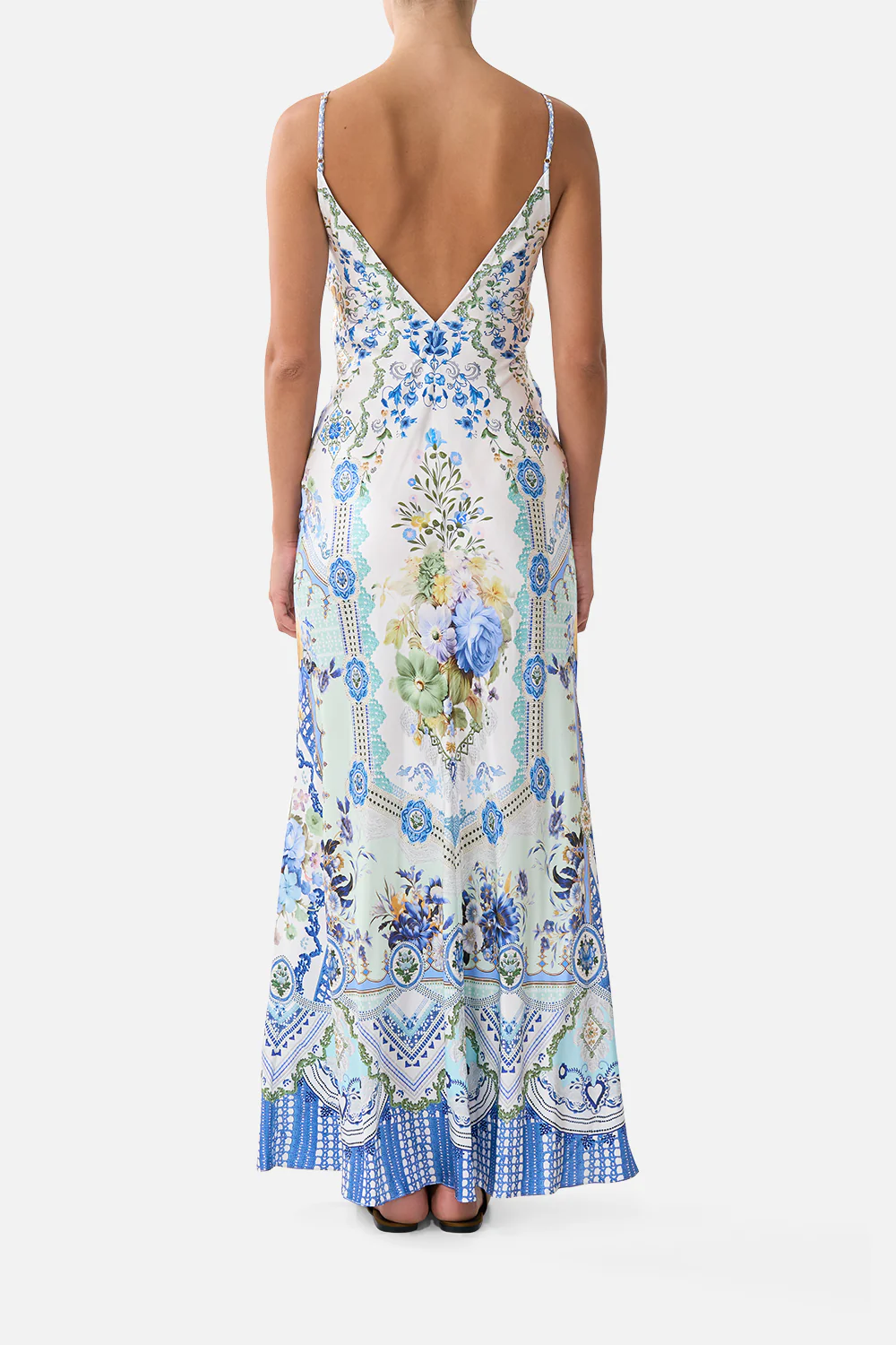 V NECK FULL LENGTH BIAS SLIP DRESS MY HOMESPUN HEART - Image 2