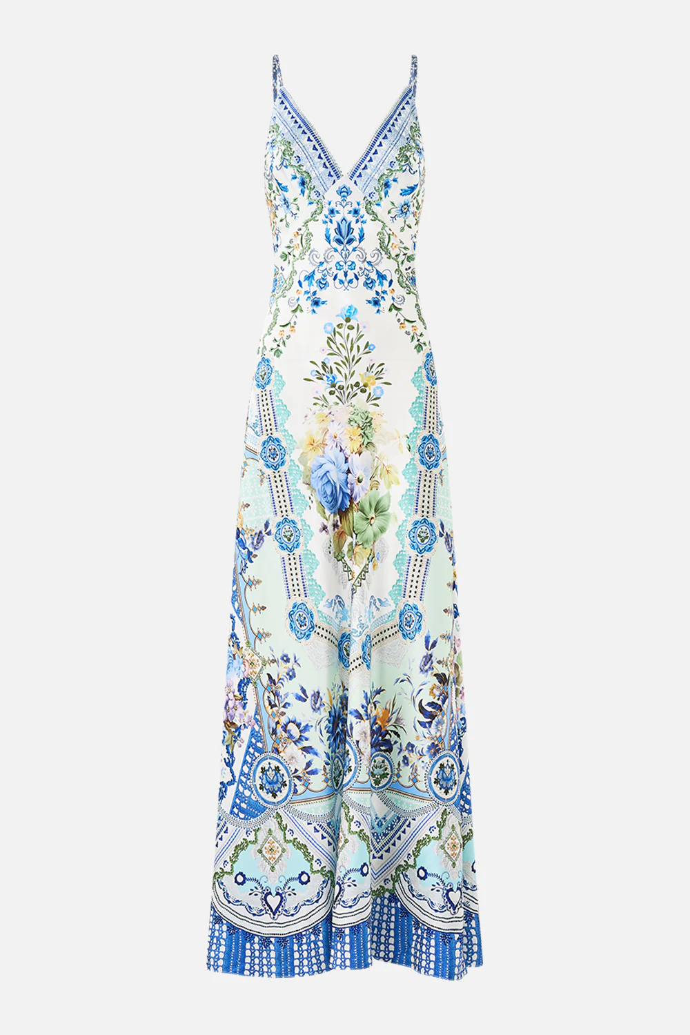 V NECK FULL LENGTH BIAS SLIP DRESS MY HOMESPUN HEART - Image 3