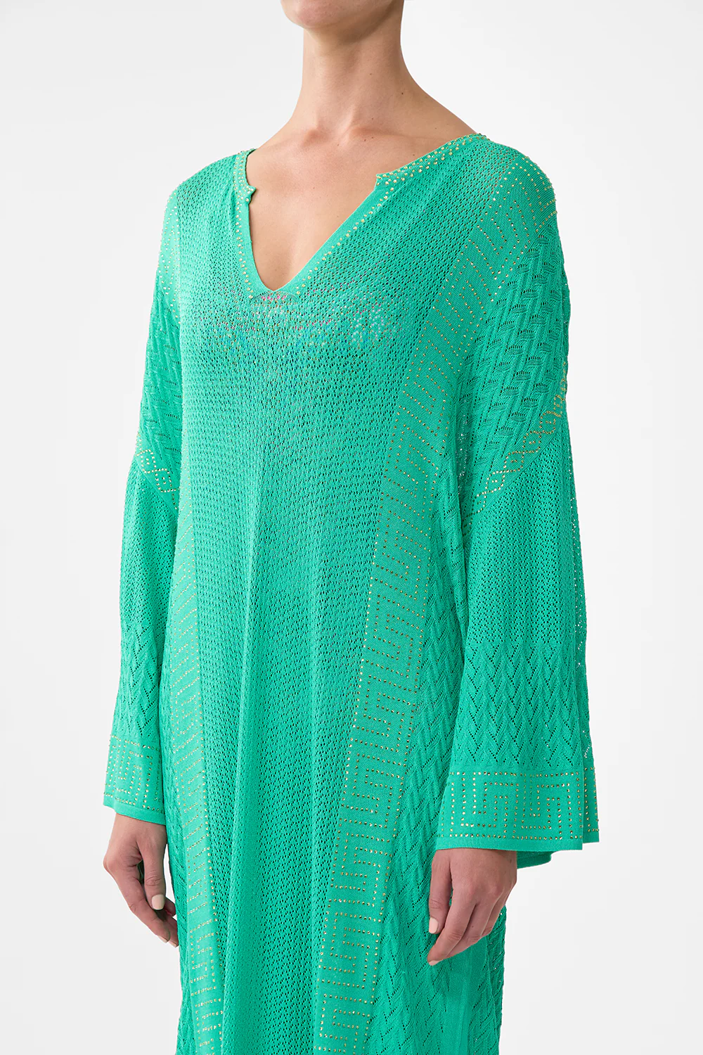 LONG V NECK KNIT KAFTAN SPIRIT OF SANTA MARIA - Image 5