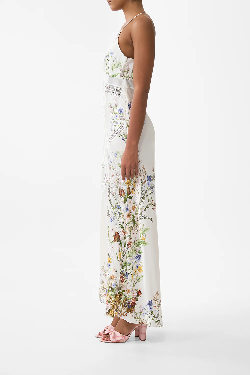 LACE SPLICE BIAS LONG DRESS DRESSING ROOM DRAMA - Image 4