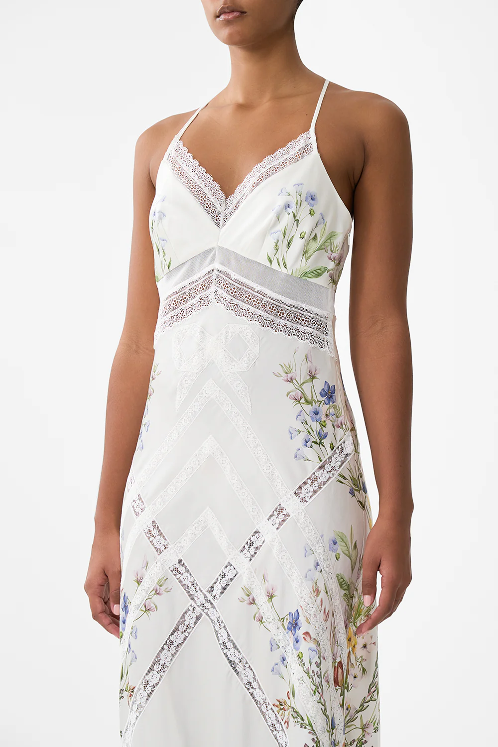 LACE SPLICE BIAS LONG DRESS DRESSING ROOM DRAMA - Image 5