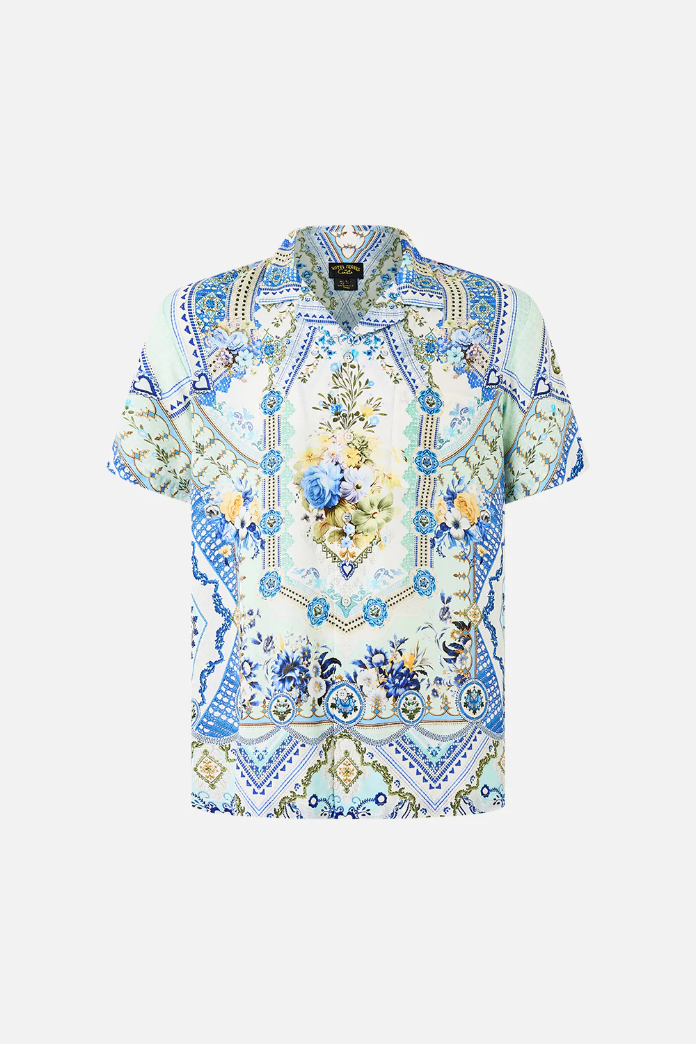 SHORT SLEEVE CAMP COLLARED SHIRT MY HOMESPUN HEART - Image 3