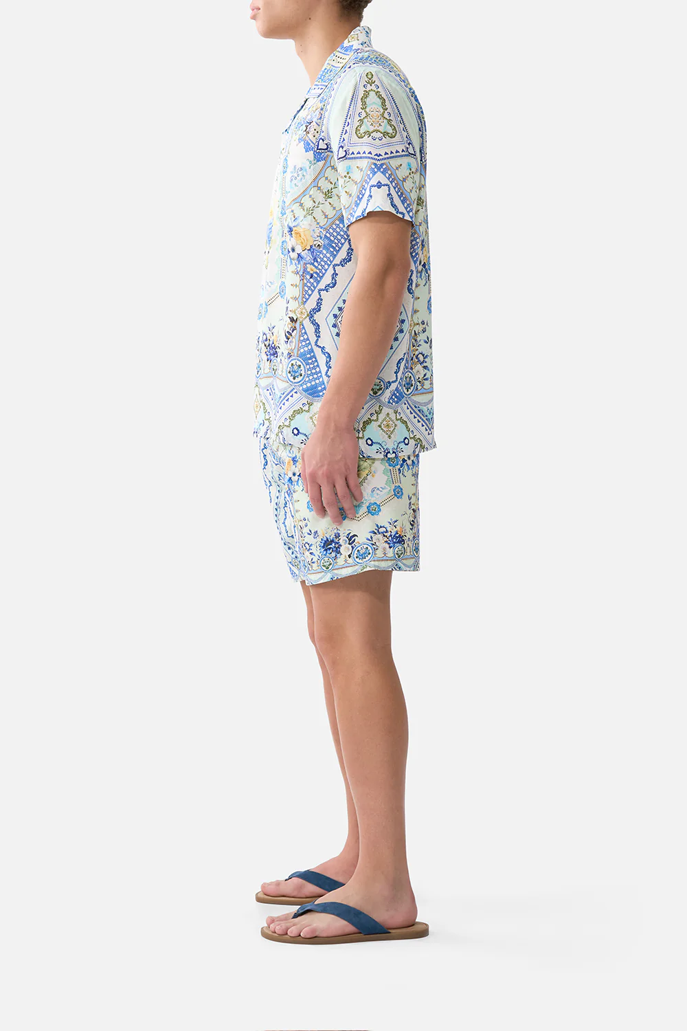 SHORT SLEEVE CAMP COLLARED SHIRT MY HOMESPUN HEART - Image 4