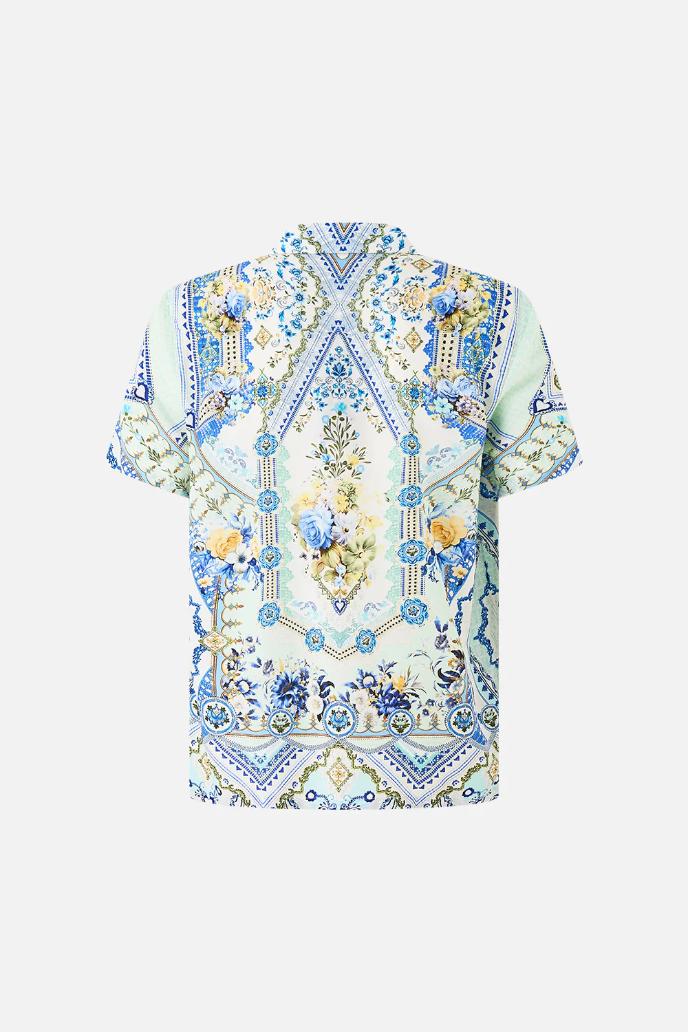 SHORT SLEEVE CAMP COLLARED SHIRT MY HOMESPUN HEART - Image 6