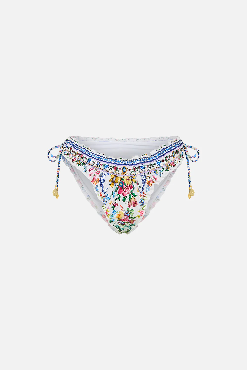 RUCHED SKIMPY BIKINI BOTTOM WITH TIE SIDES TILES DARLS - Image 3