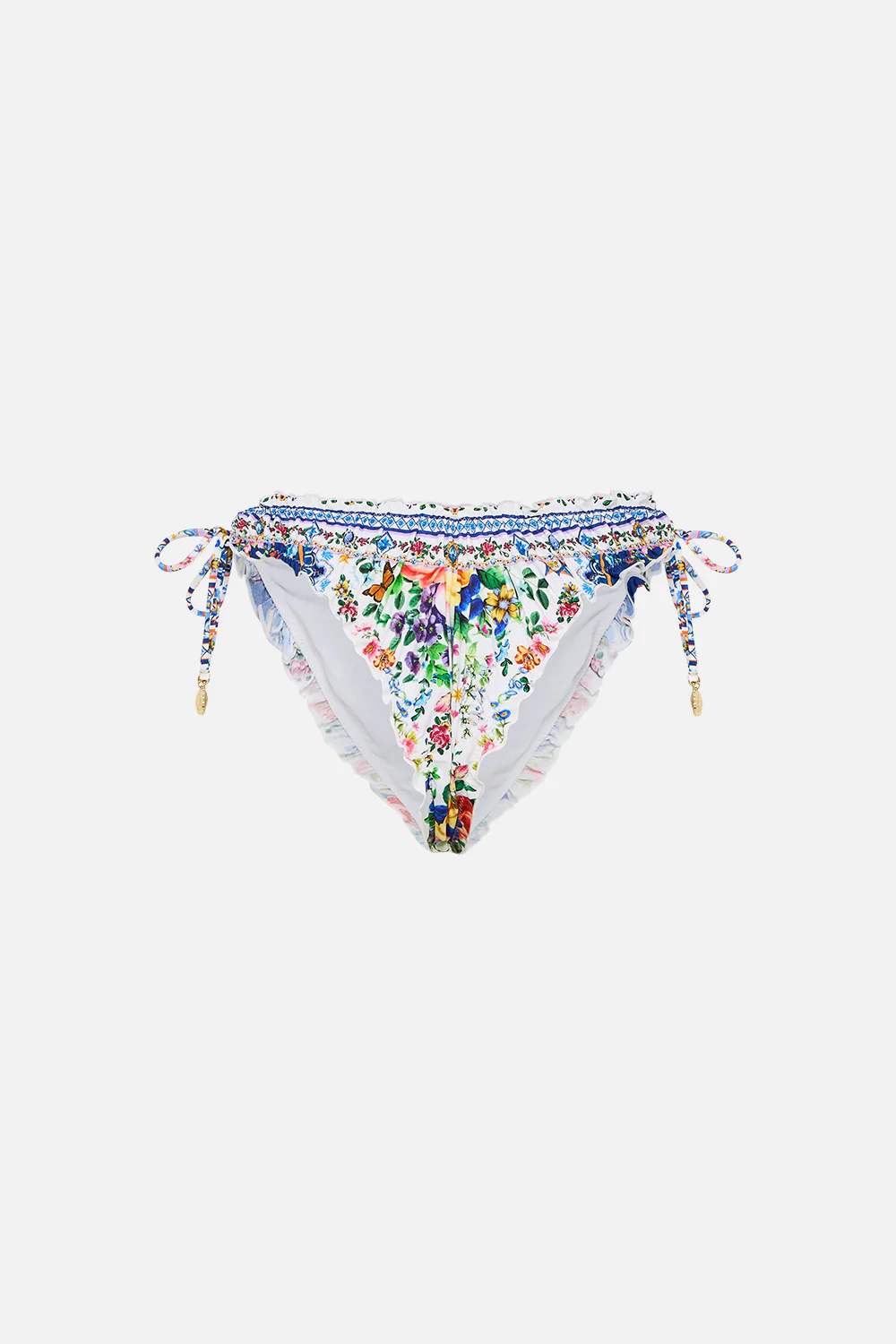 RUCHED SKIMPY BIKINI BOTTOM WITH TIE SIDES TILES DARLS - Image 6