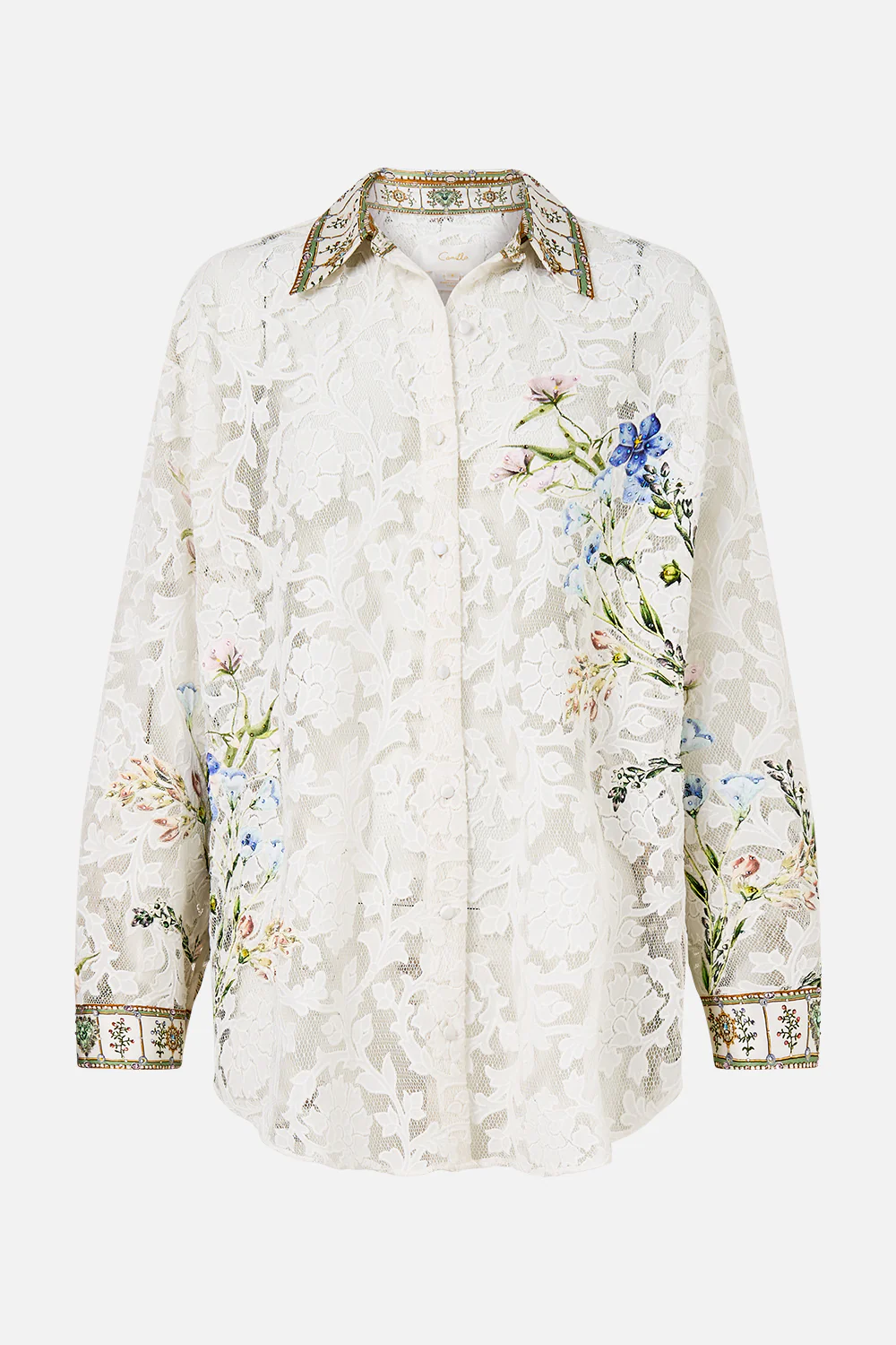COLLARED SHIRT WITH SIDE BUTTONS DRESSING ROOM DRAMA - Image 3