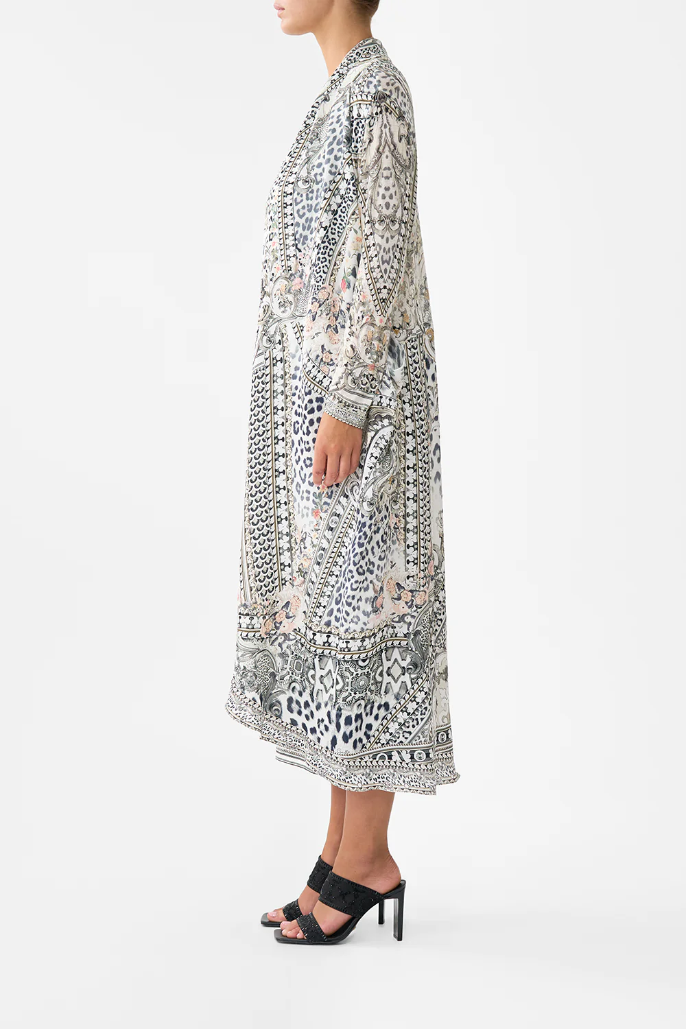 LONG CASUAL JACKET WITH POCKETS MARBLE HEAVEN - Image 4