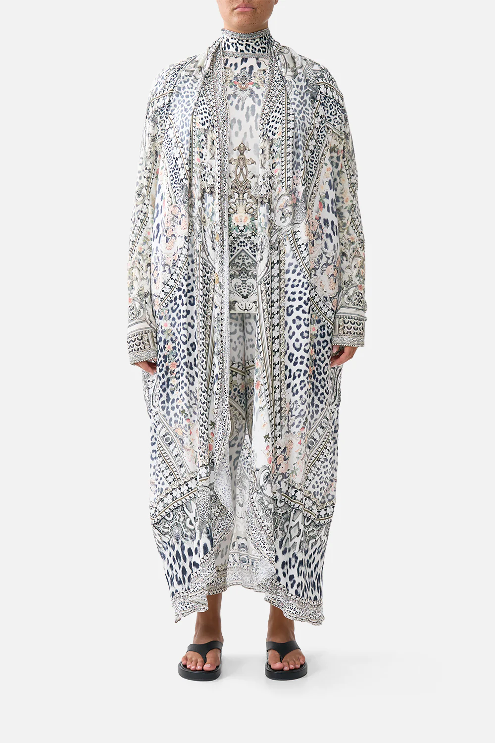 LONG CASUAL JACKET WITH POCKETS MARBLE HEAVEN - Image 8
