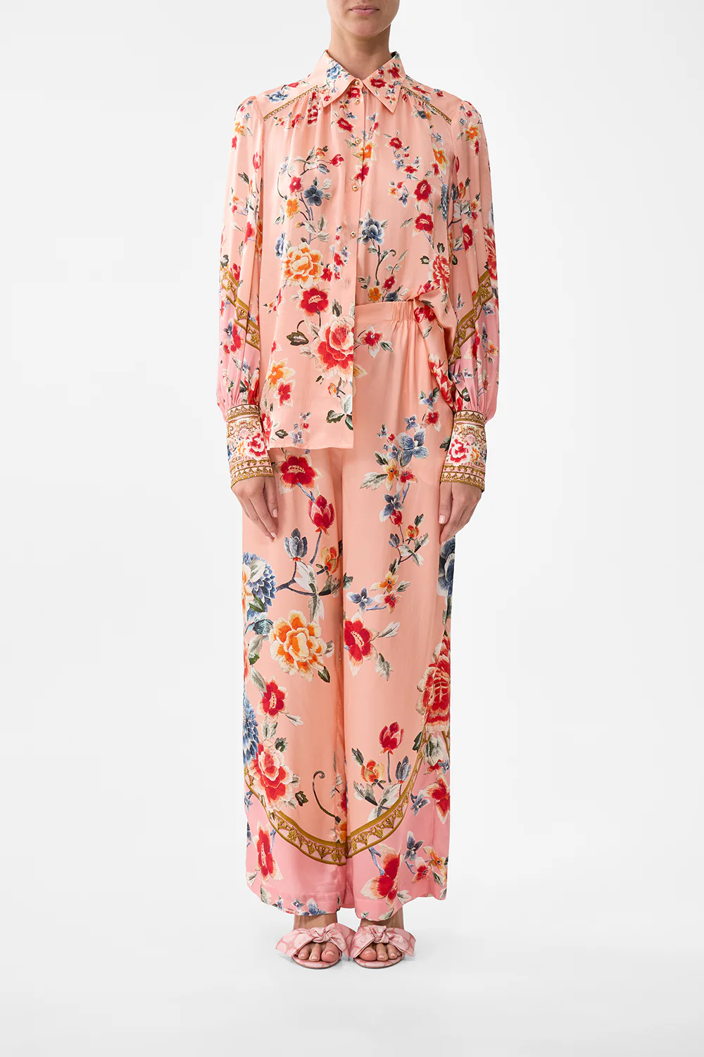 BUTTON THROUGH BLOUSON SLEEVE BLOUSE MAJESTIC MILLA