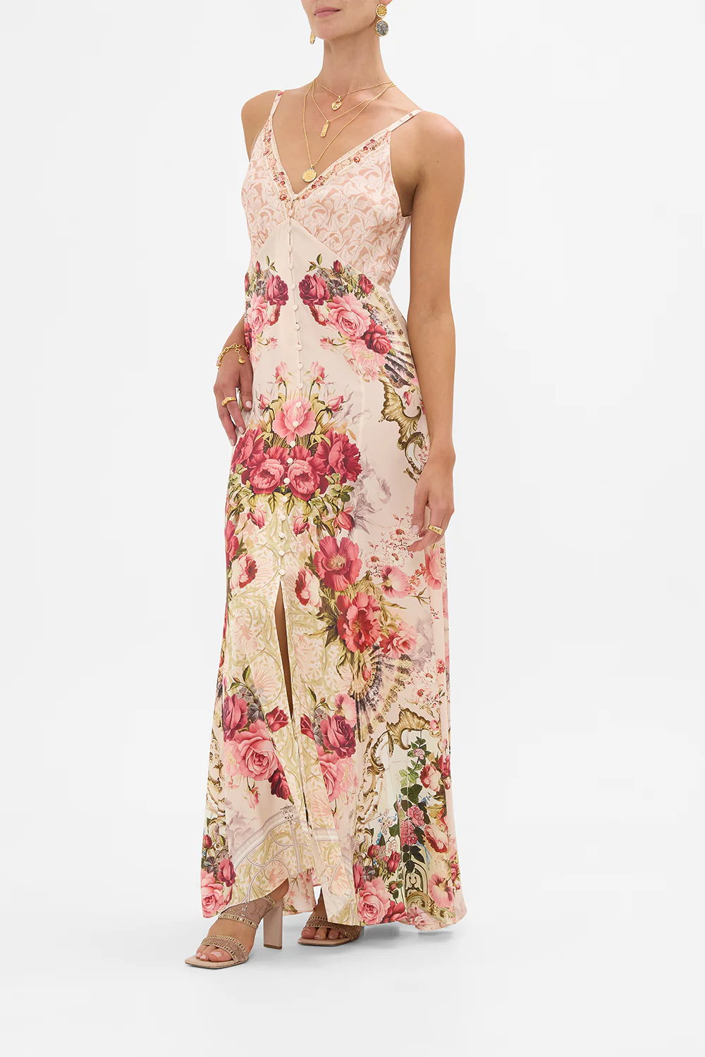 BUTTON FRONT STRAPPY DRESS MEET ME AT THE MAJESTIC - Image 4
