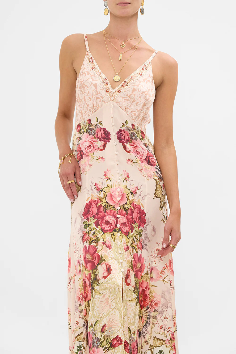 BUTTON FRONT STRAPPY DRESS MEET ME AT THE MAJESTIC - Image 5