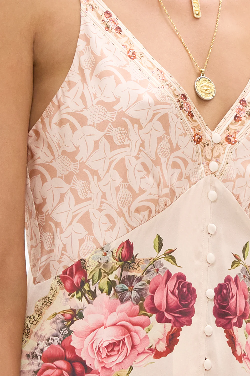 BUTTON FRONT STRAPPY DRESS MEET ME AT THE MAJESTIC - Image 6