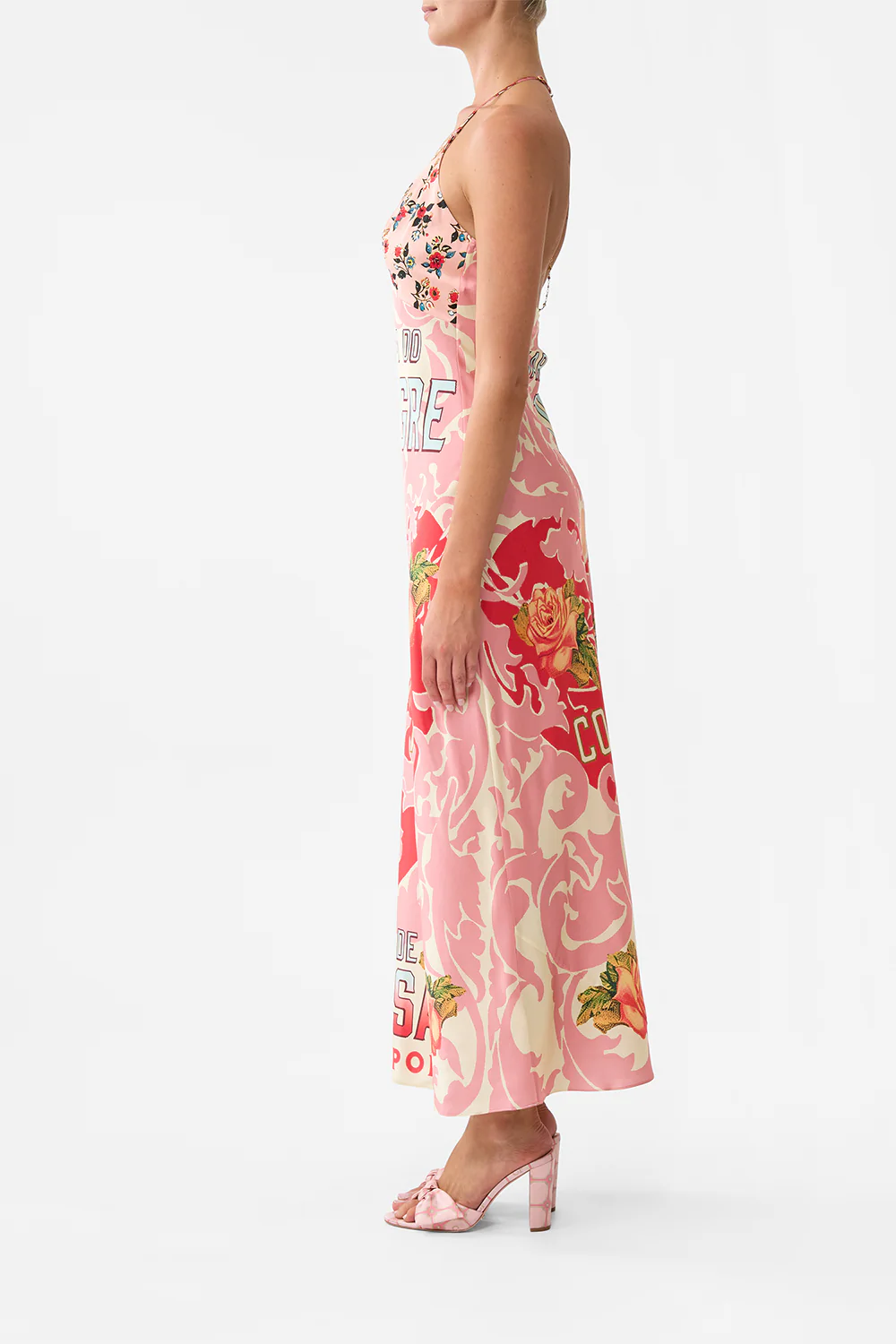 CHAIN DETAIL SLIP DRESS PINK PORTO - Image 4