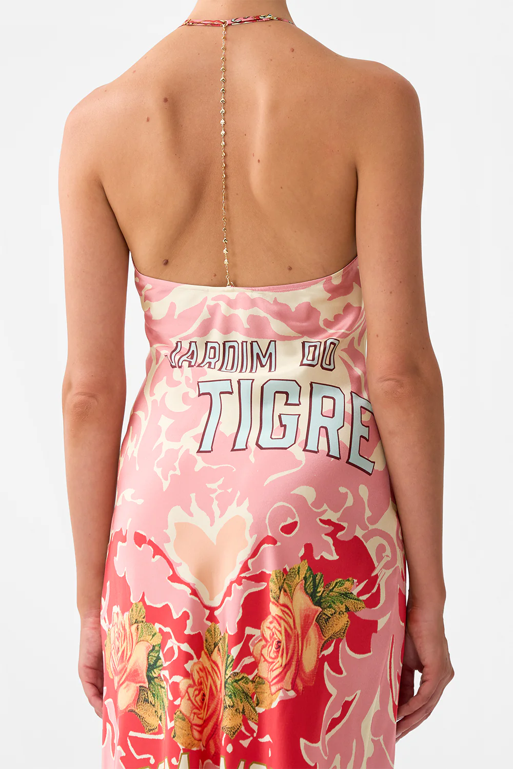 CHAIN DETAIL SLIP DRESS PINK PORTO - Image 6